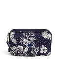 Collegiate RFID All in One Crossbody Bag-Navy/White Rain Garden with Penn State University Logo-Image 1-Vera Bradley