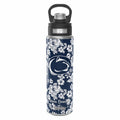 Tervis 24oz Wide Mouth Bottle-Navy/White Rain Garden with Penn State University-Image 2-Vera Bradley