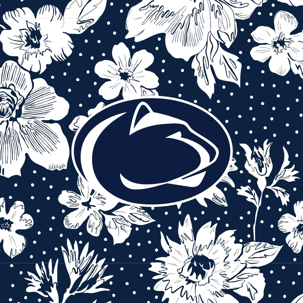 Tervis 24oz Wide Mouth Bottle-Navy/White Rain Garden with Penn State University-Image 2-Vera Bradley