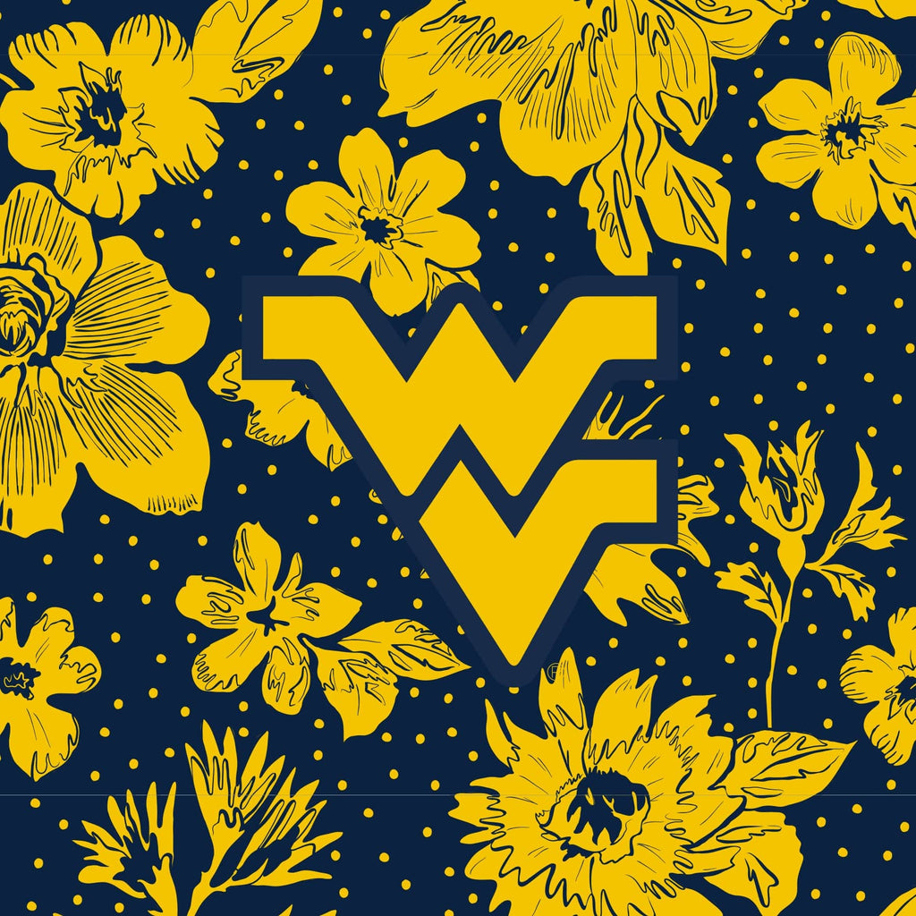 Tervis 24oz Wide Mouth Bottle-Navy/Gold Rain Garden with West Virginia University-Image 2-Vera Bradley