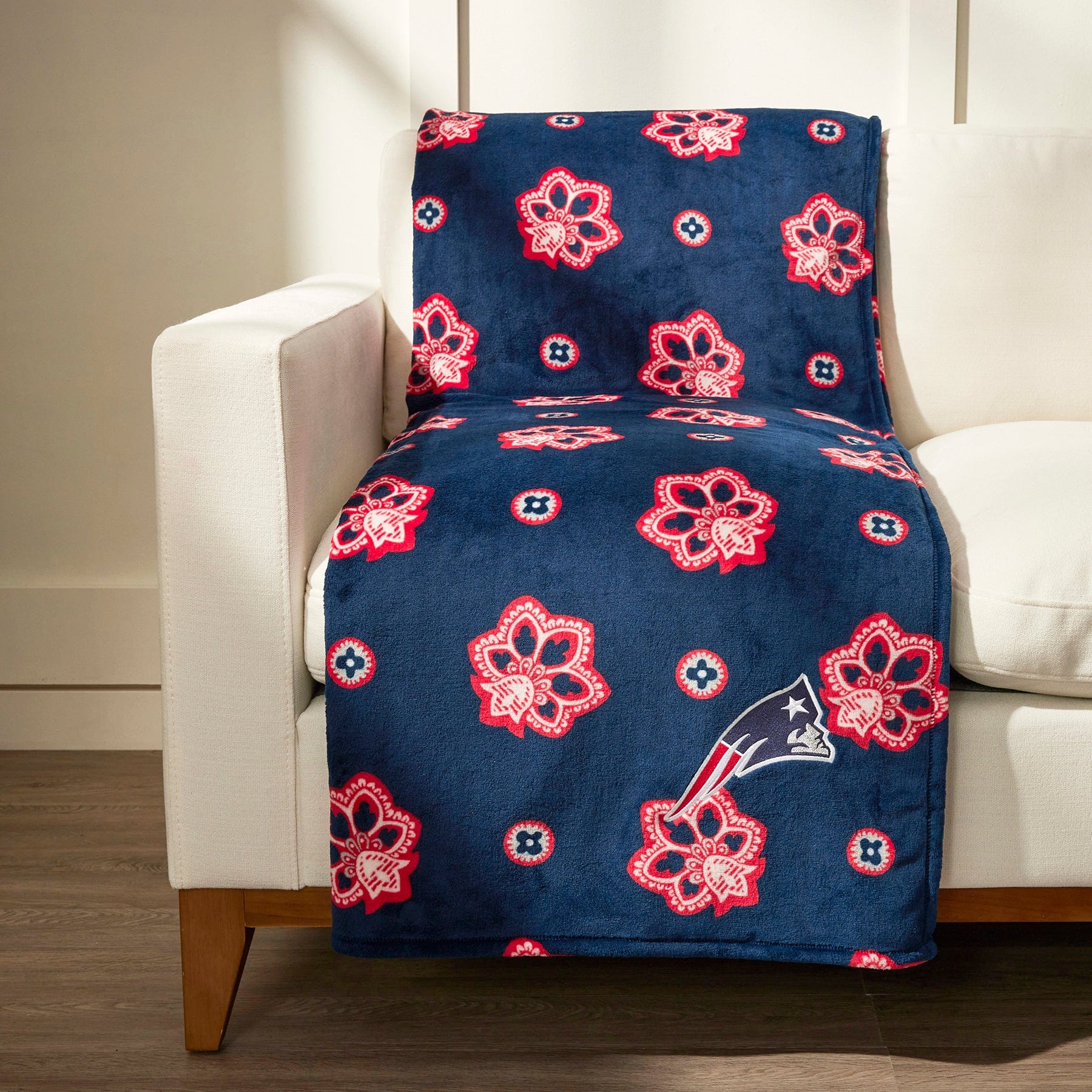 NFL Oversized Throw Blanket-New England Patriots Bandana-Image 1-Vera Bradley