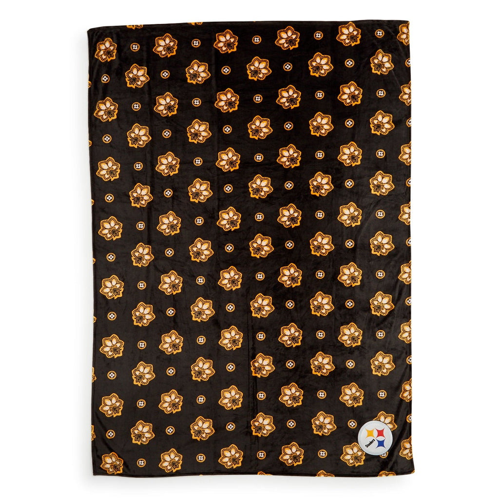NFL Oversized Throw Blanket-Pittsburgh Steelers Bandana-Image 3-Vera Bradley