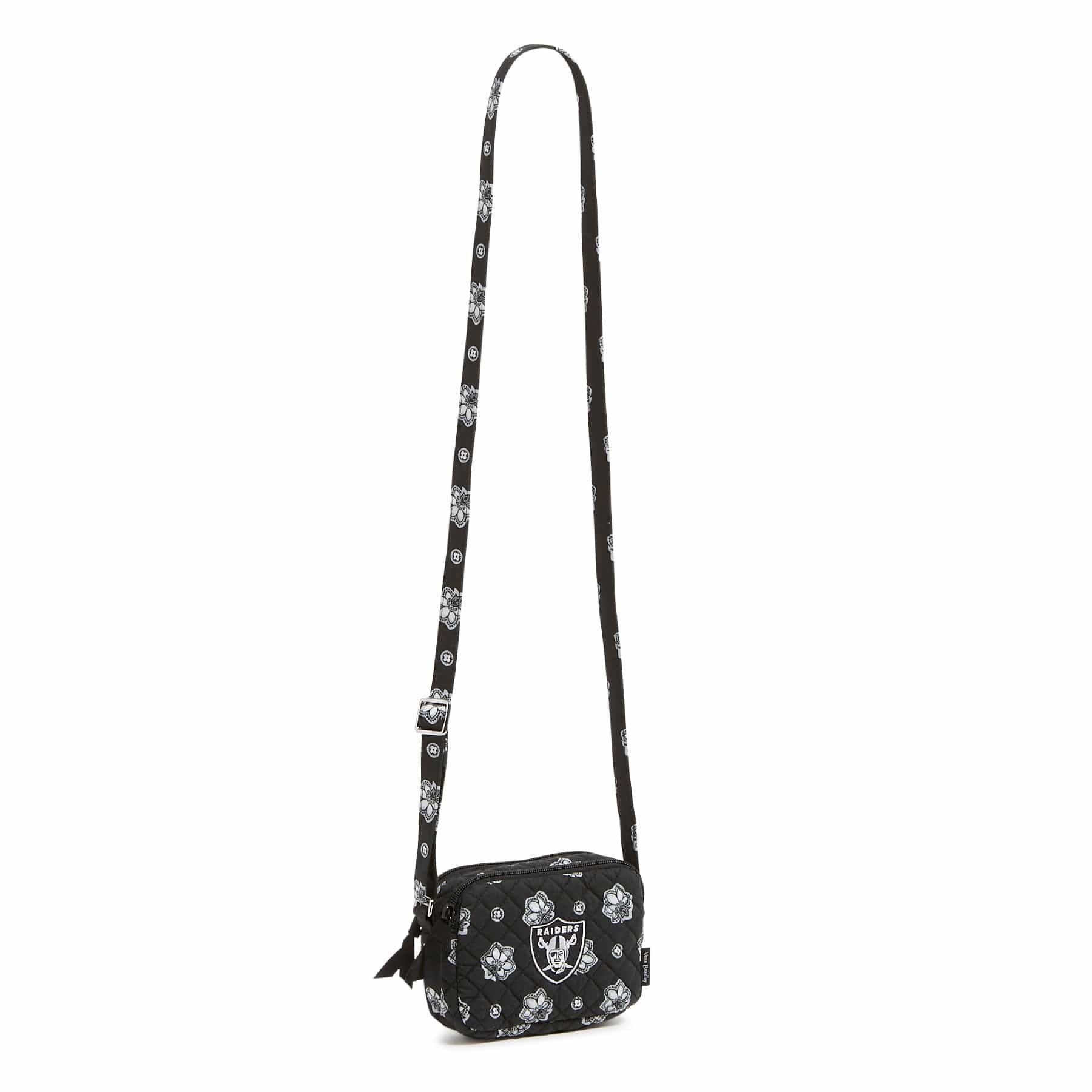 NFL RFID Small Stadium Crossbody Bag-Las Vegas Raiders Bandana-Image 1-Vera Bradley