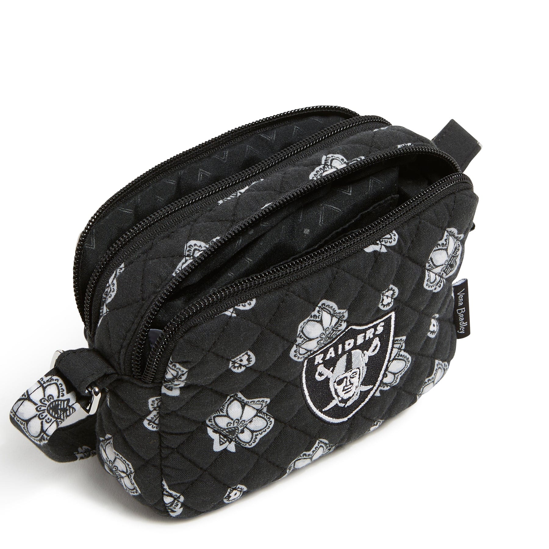 NFL RFID Small Stadium Crossbody Bag-Las Vegas Raiders Bandana-Image 2-Vera Bradley