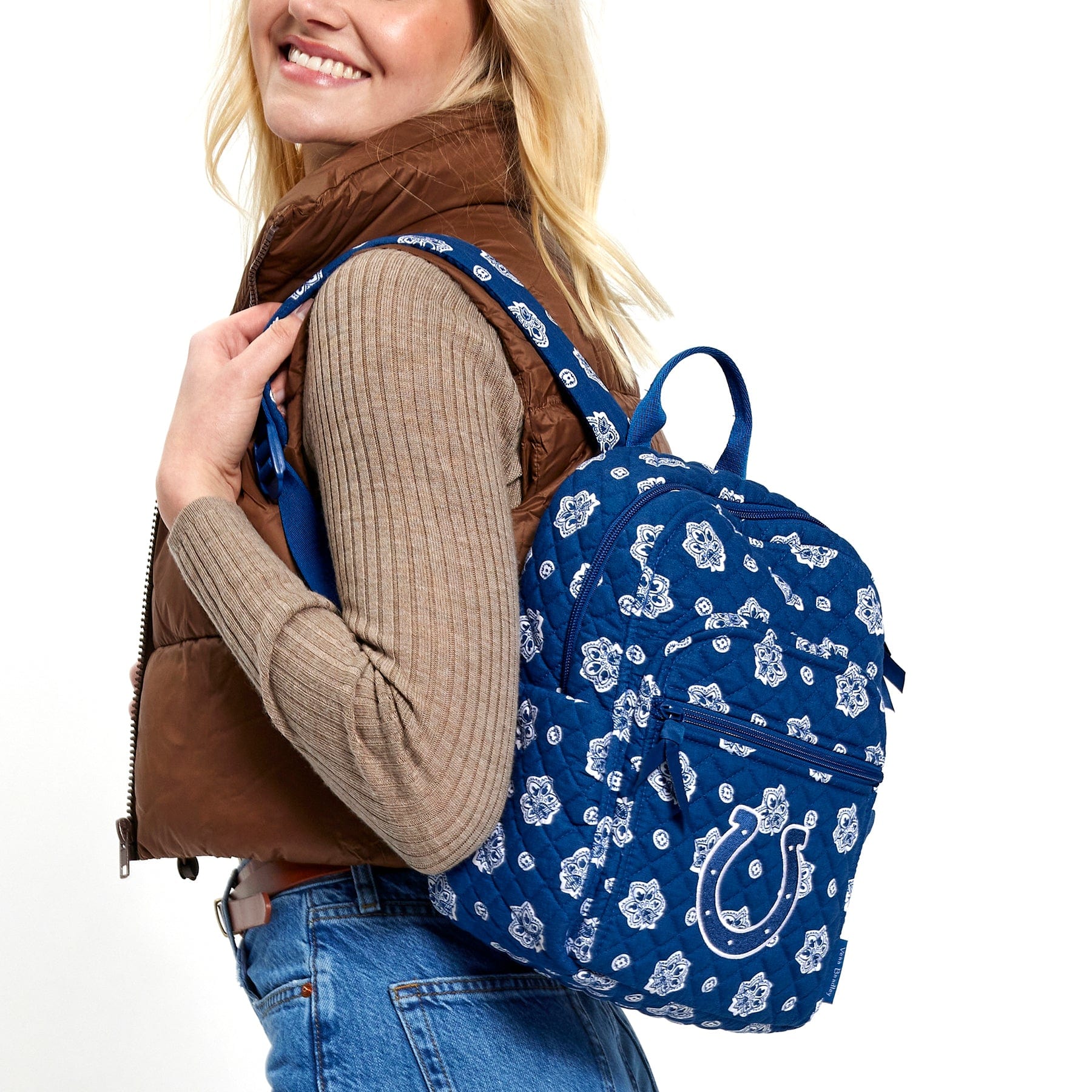 NFL Small Backpack-Indianapolis Colts Bandana-Image 1-Vera Bradley