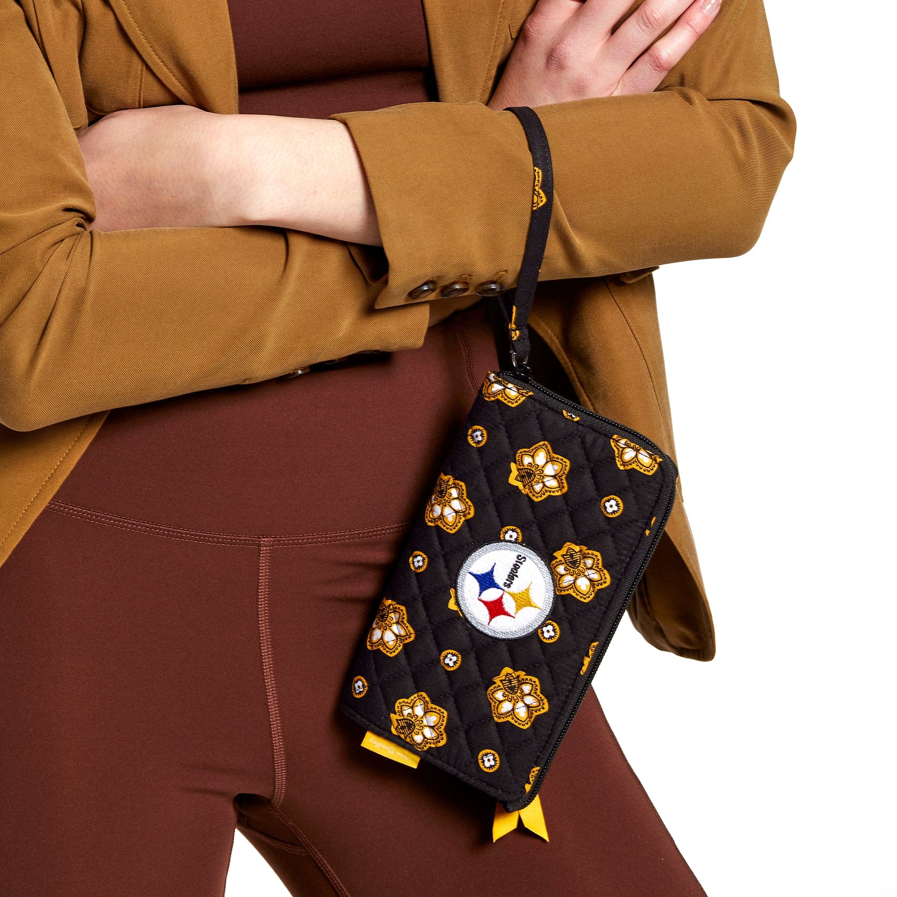 NFL RFID Front Zip Wristlet-Pittsburgh Steelers Bandana-Image 1-Vera Bradley