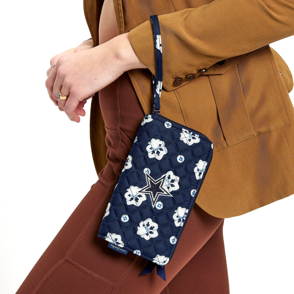 NFL RFID Front Zip Wristlet-Dallas Cowboys Bandana-Image 1-Vera Bradley