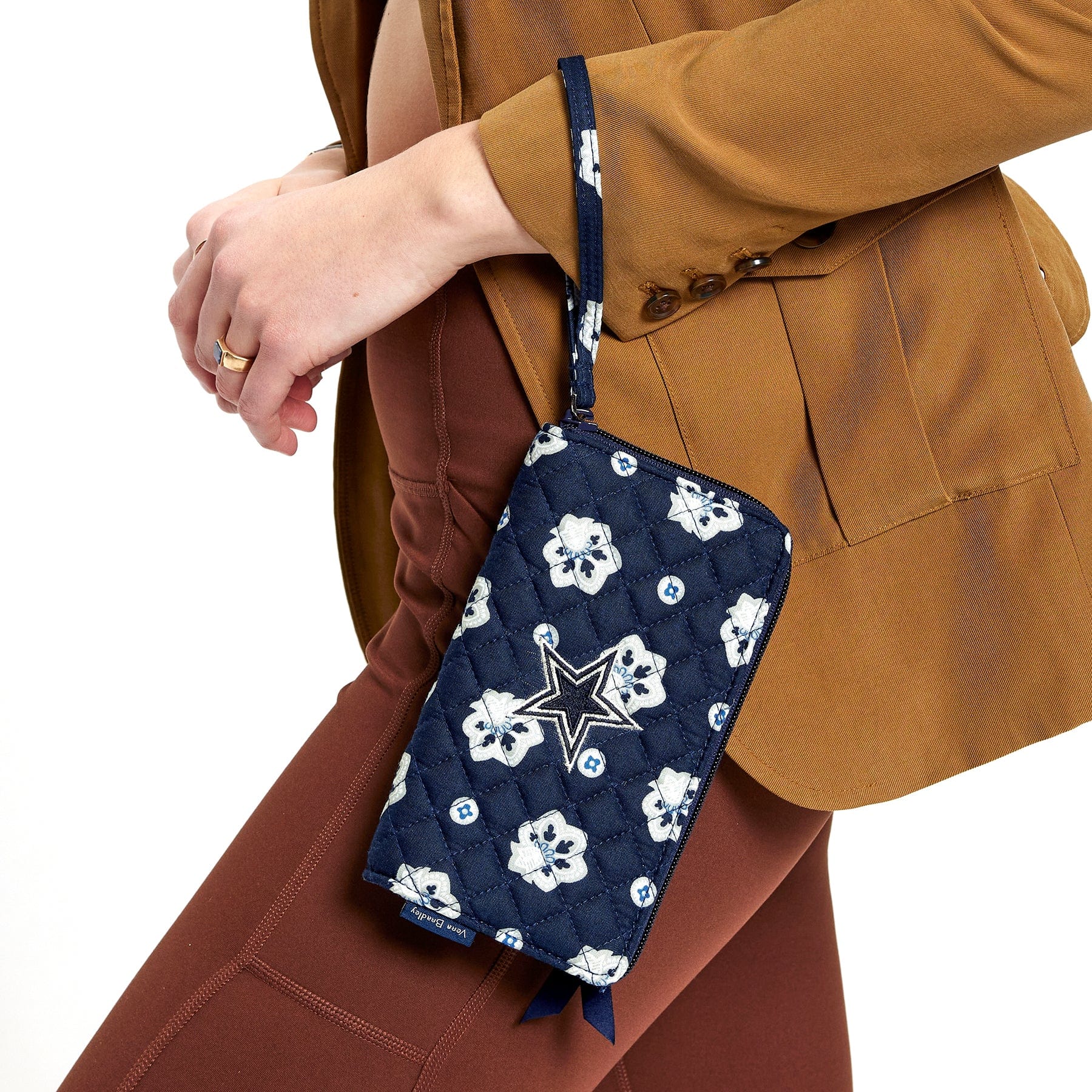 NFL RFID Front Zip Wristlet-Dallas Cowboys Bandana-Image 1-Vera Bradley