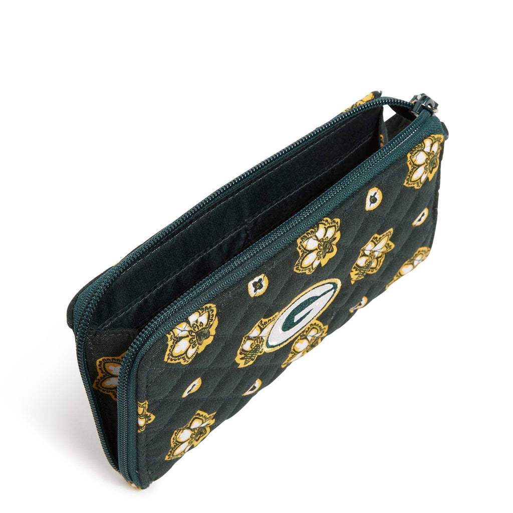 NFL RFID Front Zip Wristlet-Green Bay Packers Bandana-Image 3-Vera Bradley