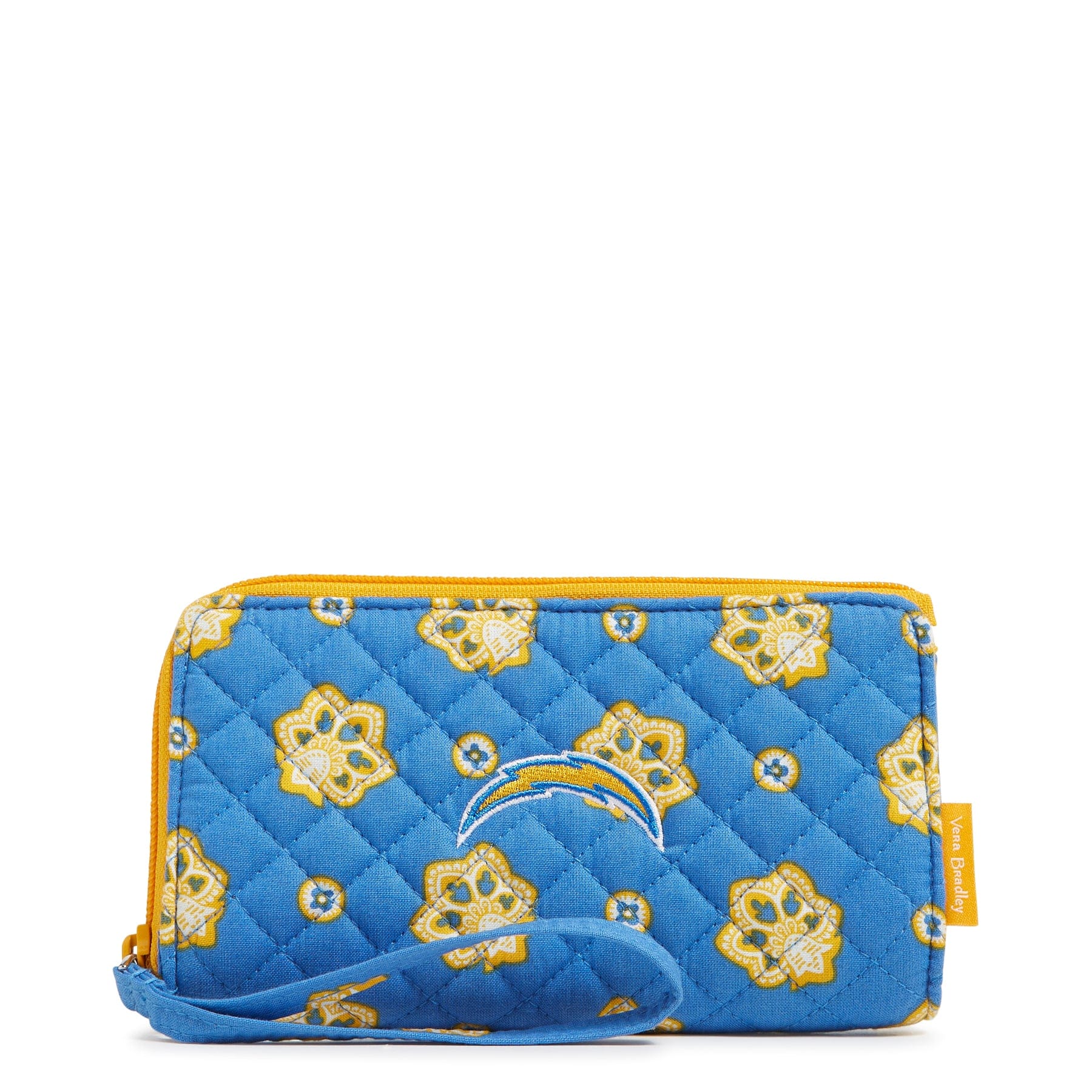 NFL RFID Front Zip Wristlet-Los Angeles Chargers Bandana-Image 1-Vera Bradley