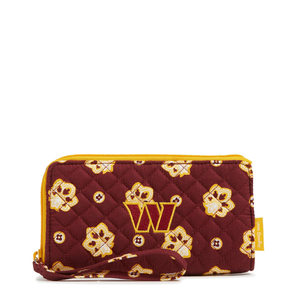 NFL RFID Front Zip Wristlet-Washington Commanders Bandana-Image 1-Vera Bradley