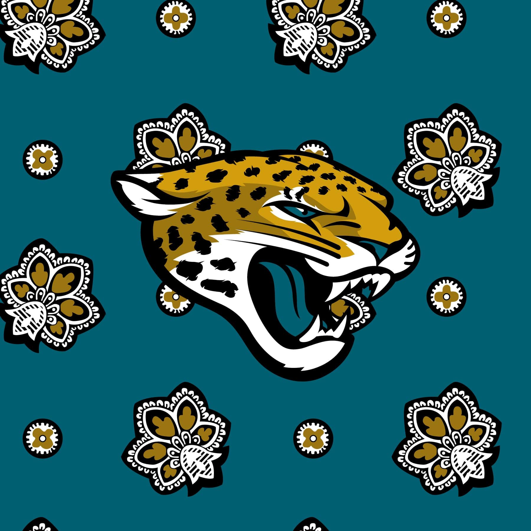 NFL RFID Front Zip Wristlet-Jacksonville Jaguars Bandana-Image 3-Vera Bradley