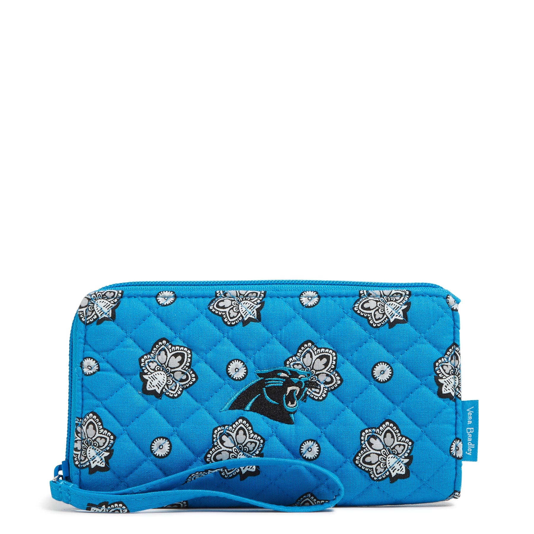 NFL RFID Front Zip Wristlet-Carolina Panthers Bandana-Image 1-Vera Bradley
