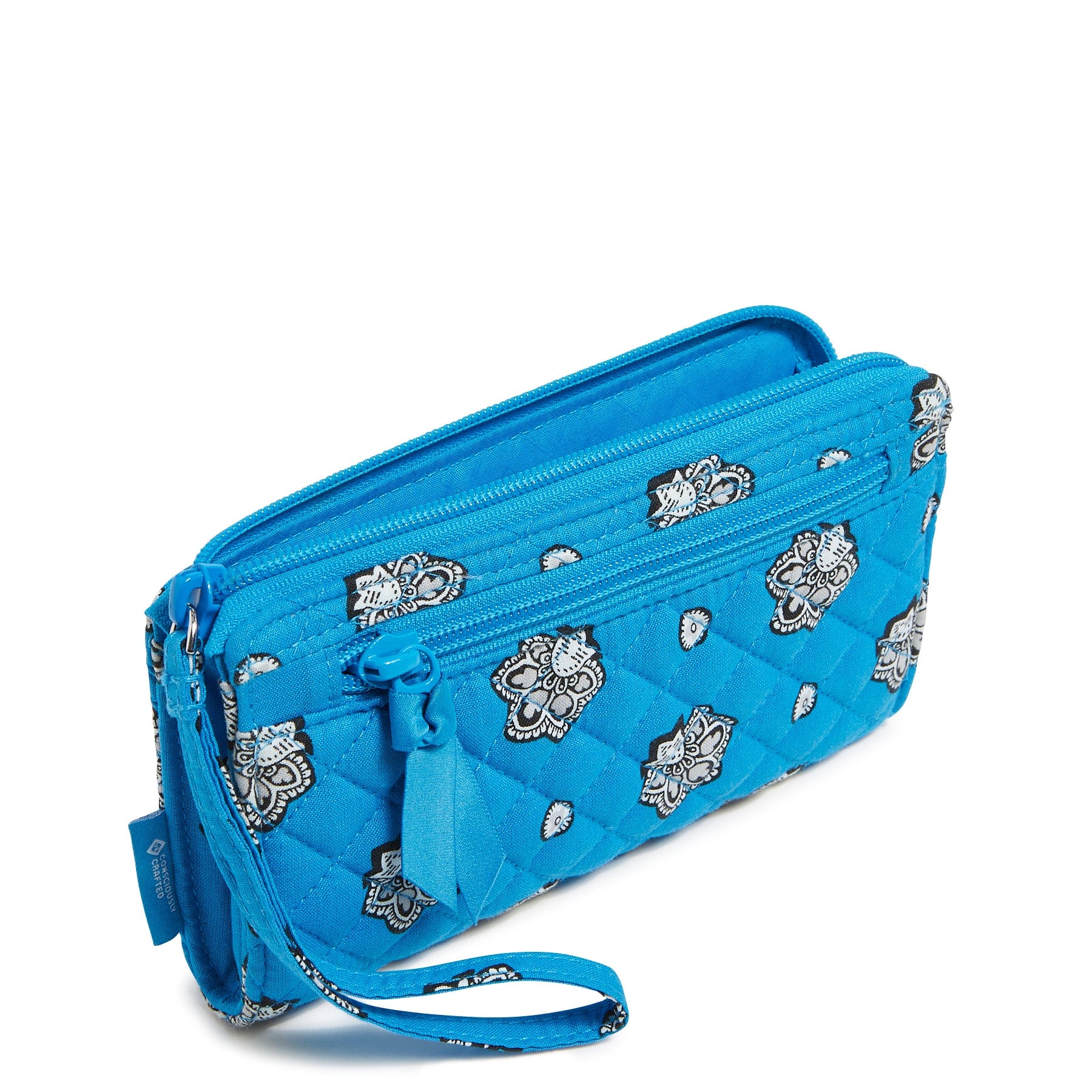 NFL RFID Front Zip Wristlet-Carolina Panthers Bandana-Image 2-Vera Bradley