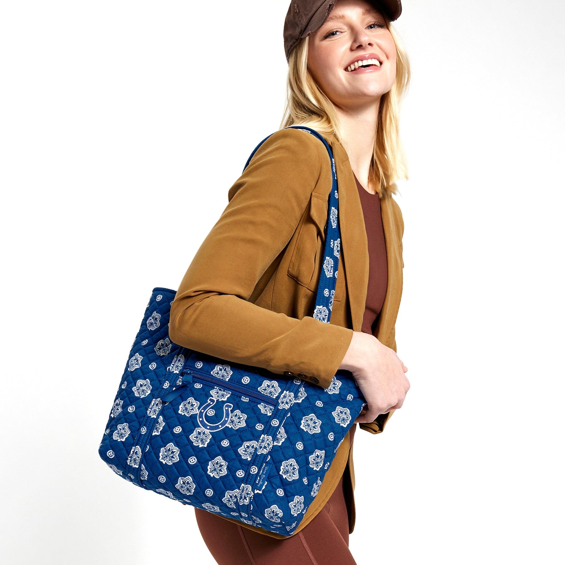 NFL Small Vera Tote Bag-Indianapolis Colts Bandana-Image 1-Vera Bradley