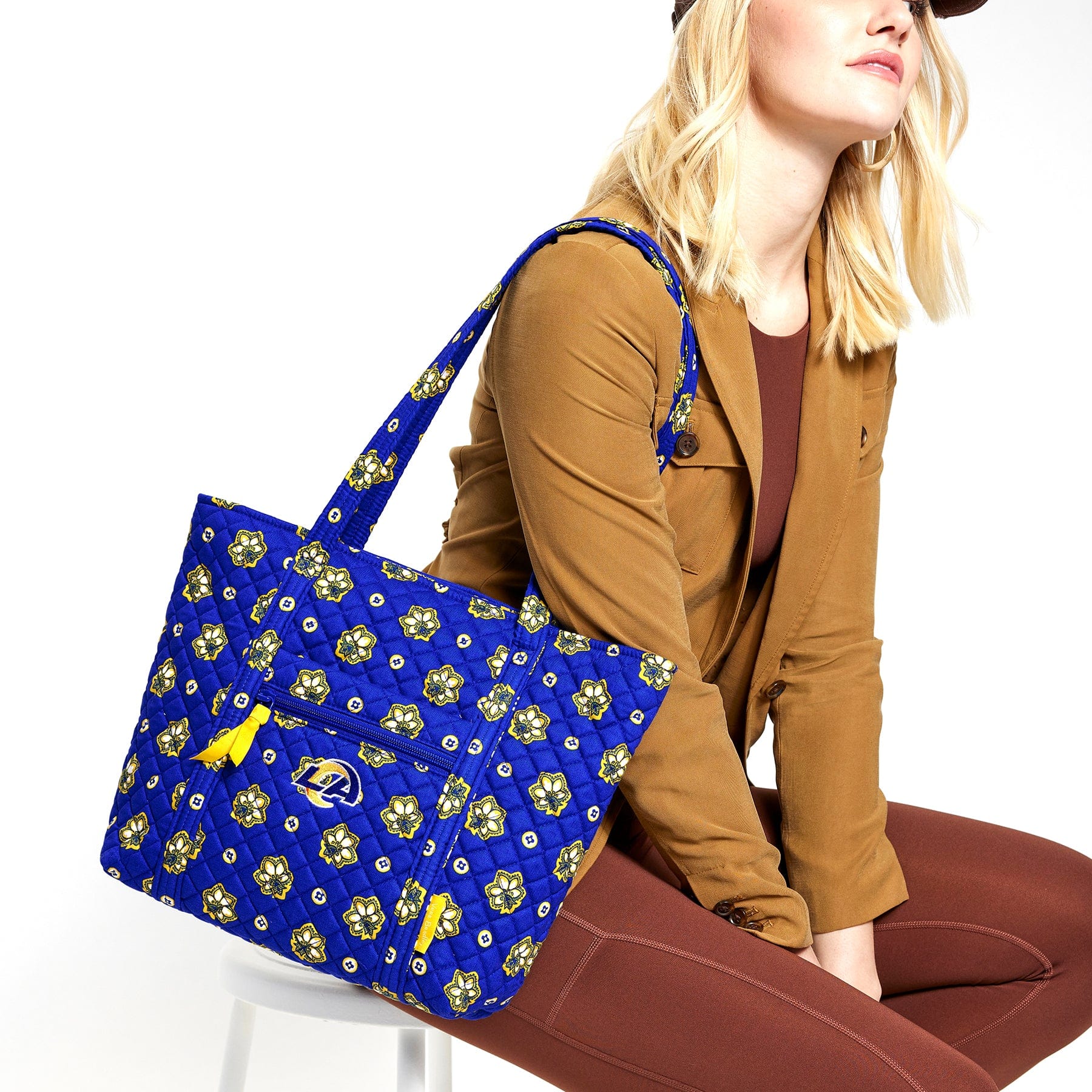 NFL Small Vera Tote Bag-Los Angeles Rams Bandana-Image 1-Vera Bradley