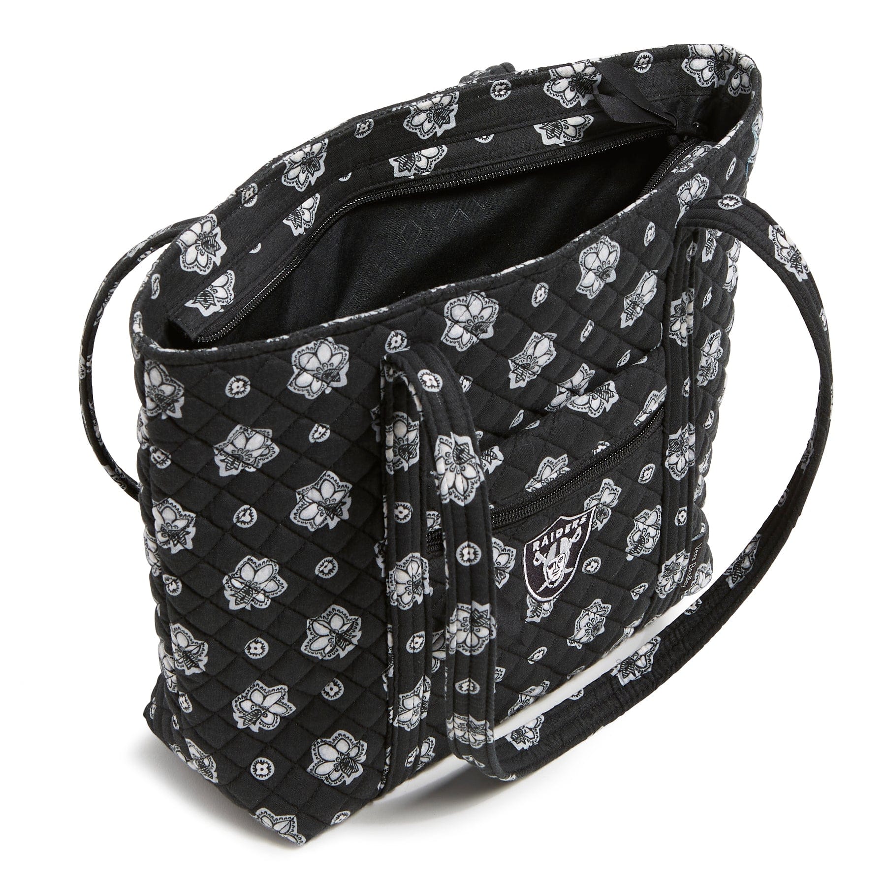 NFL Small Vera Tote Bag-Las Vegas Raiders Bandana-Image 2-Vera Bradley