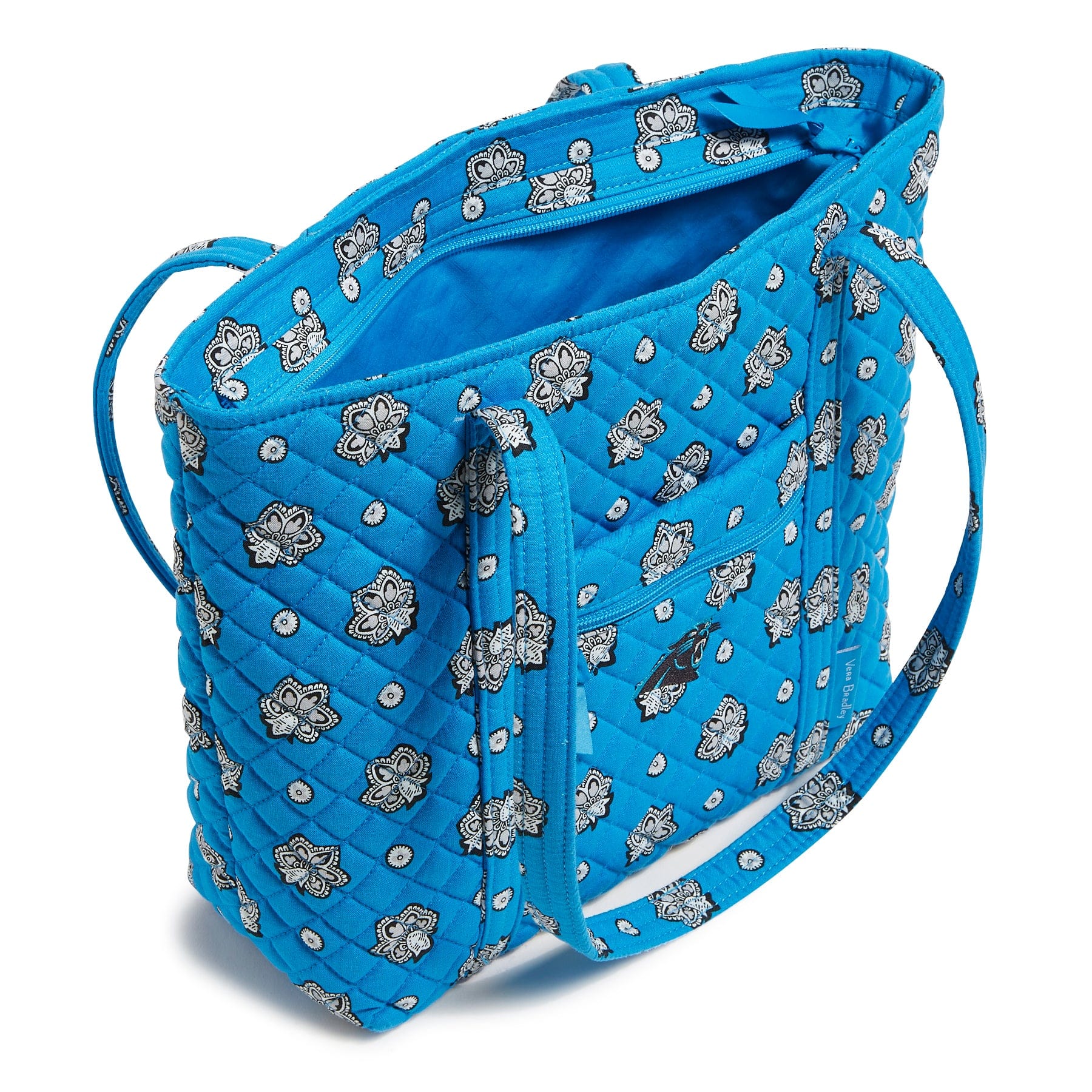 NFL Small Vera Tote Bag-Carolina Panthers Bandana-Image 2-Vera Bradley