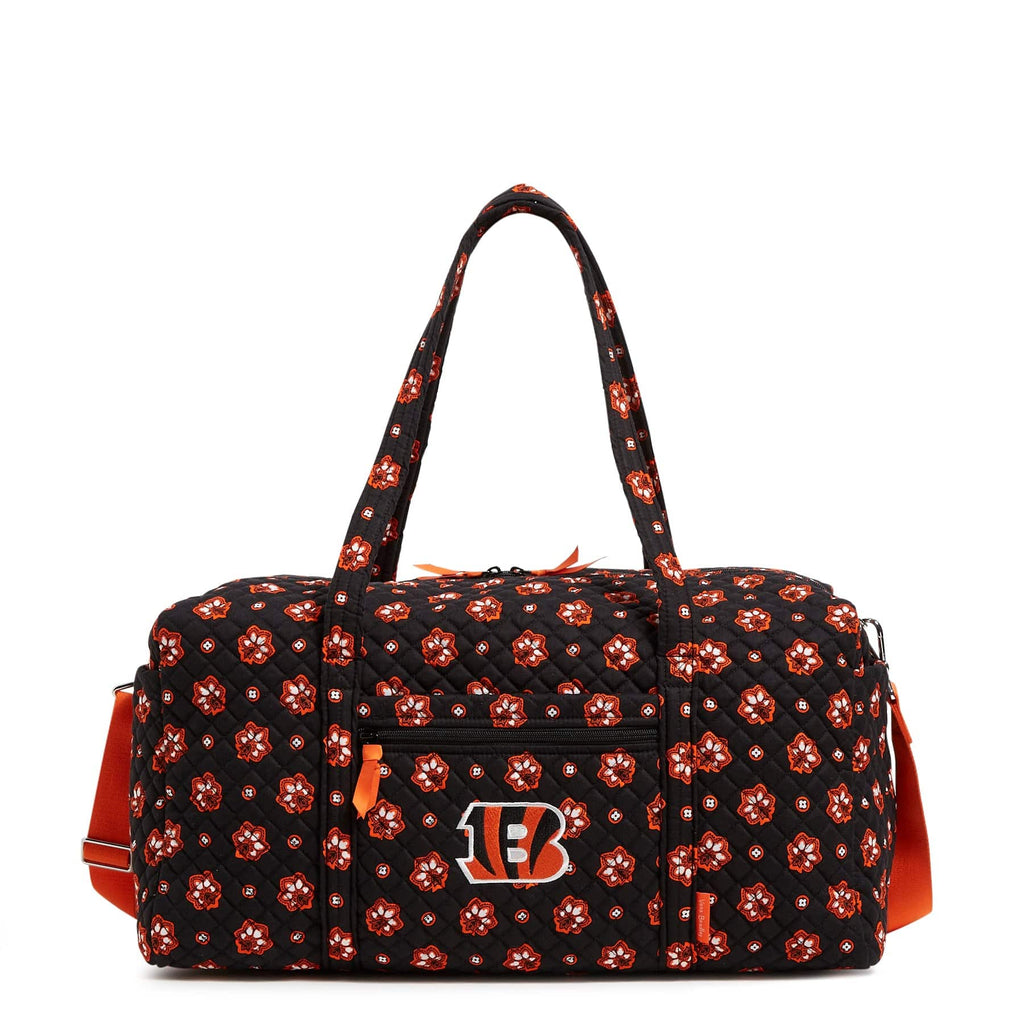 NFL Large Travel Duffel Bag-Cincinnati Bengals Bandana-Image 2-Vera Bradley