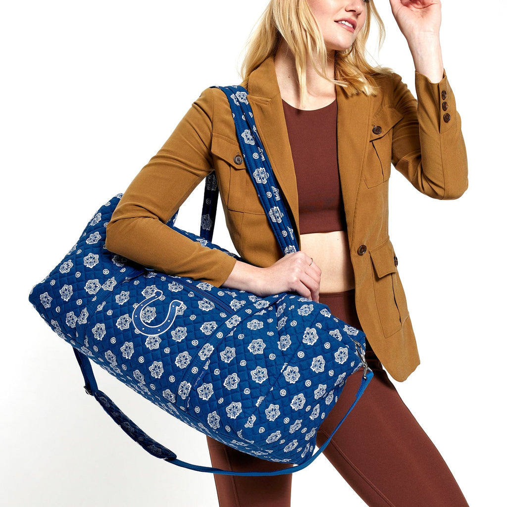 NFL Large Travel Duffel Bag-Indianapolis Colts Bandana-Image 1-Vera Bradley