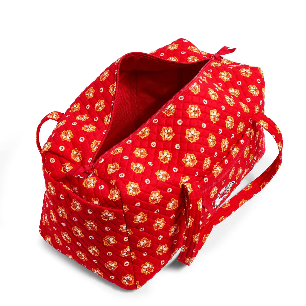 NFL Large Travel Duffel Bag-Kansas City Chiefs Bandana-Image 4-Vera Bradley