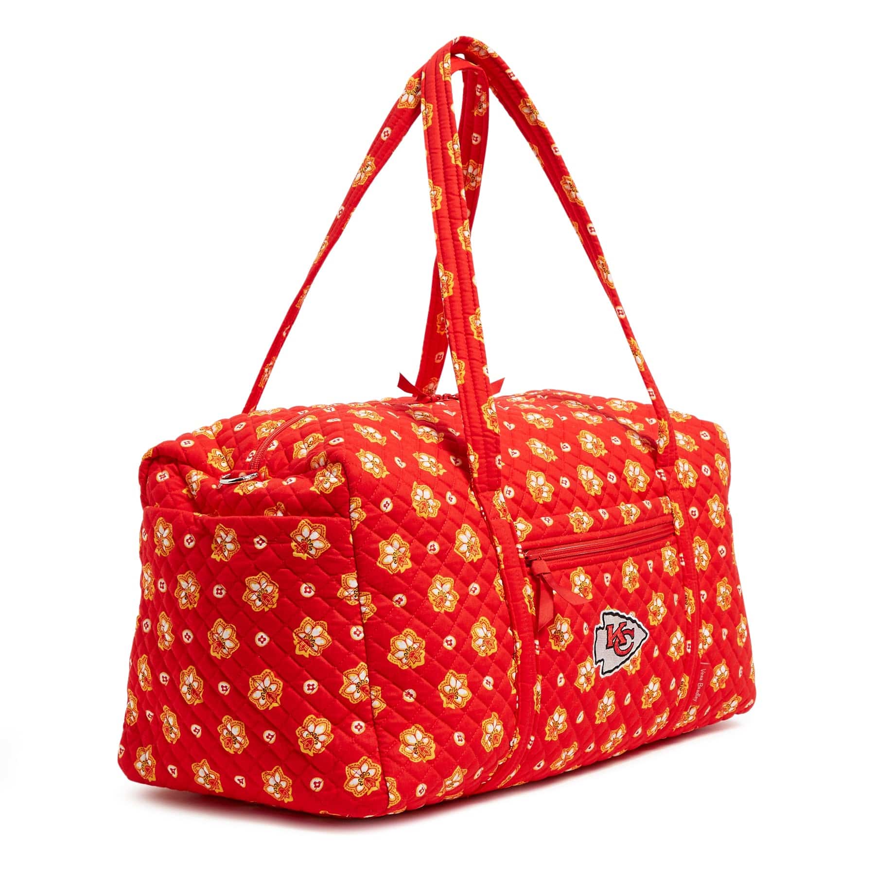 NFL Large Travel Duffel Bag-Kansas City Chiefs Bandana-Image 3-Vera Bradley