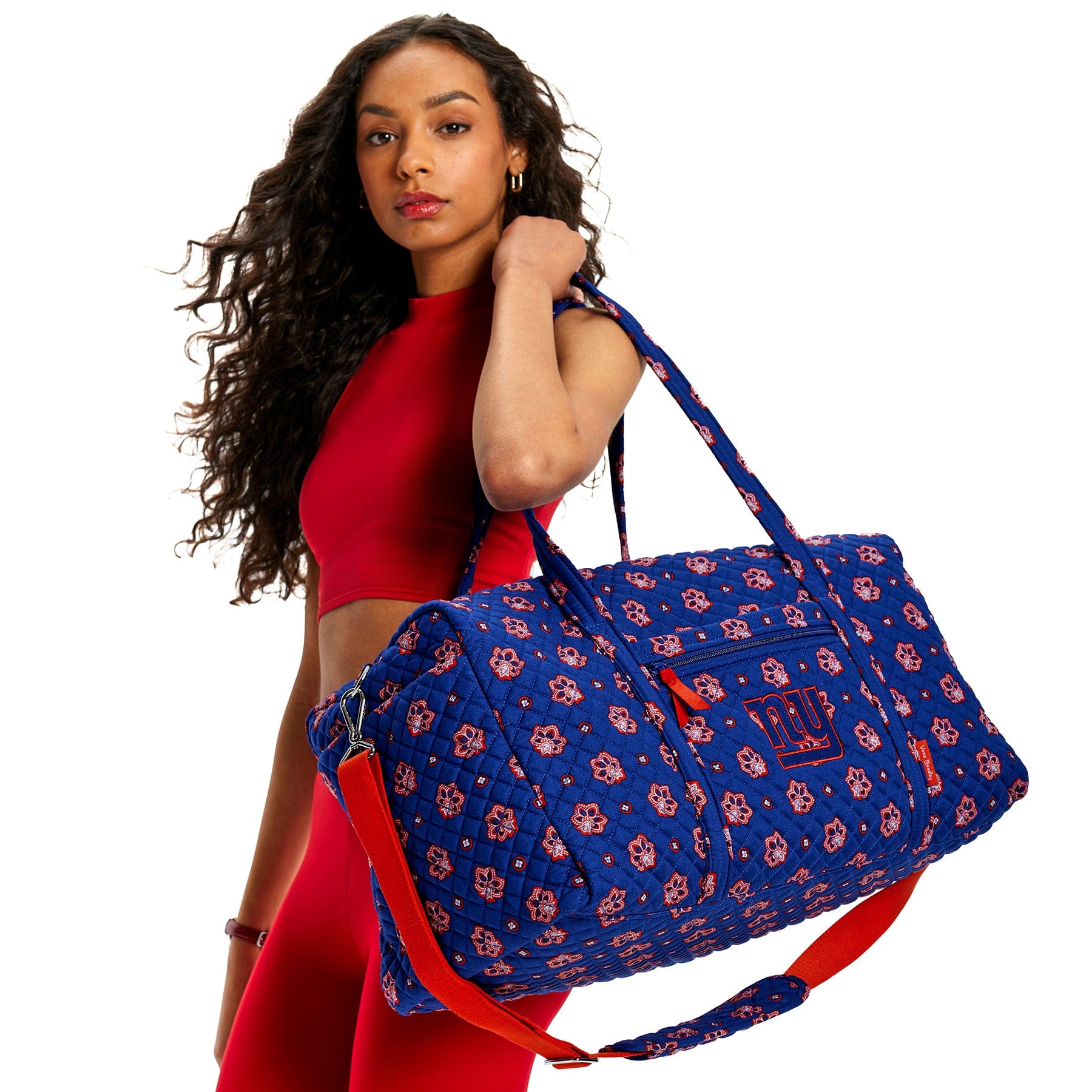 NFL Large Travel Duffel Bag-New York Giants Bandana-Image 1-Vera Bradley