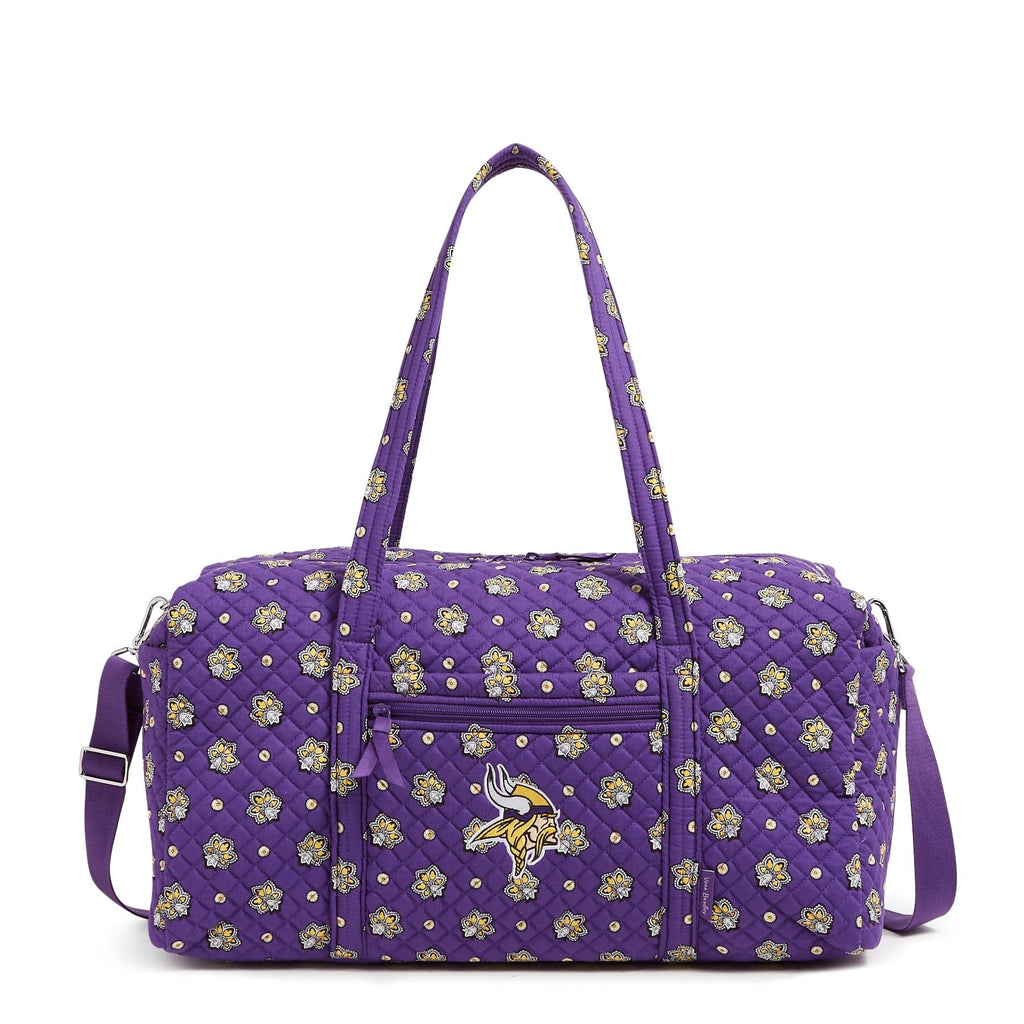 NFL Large Travel Duffel Bag-Minnesota Vikings Bandana-Image 1-Vera Bradley