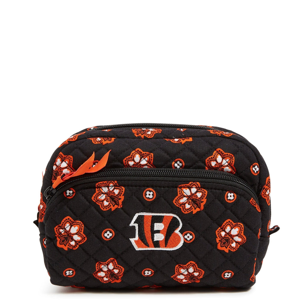 NFL Medium Cosmetic Bag-Cincinnati Bengals Bandana-Image 1-Vera Bradley