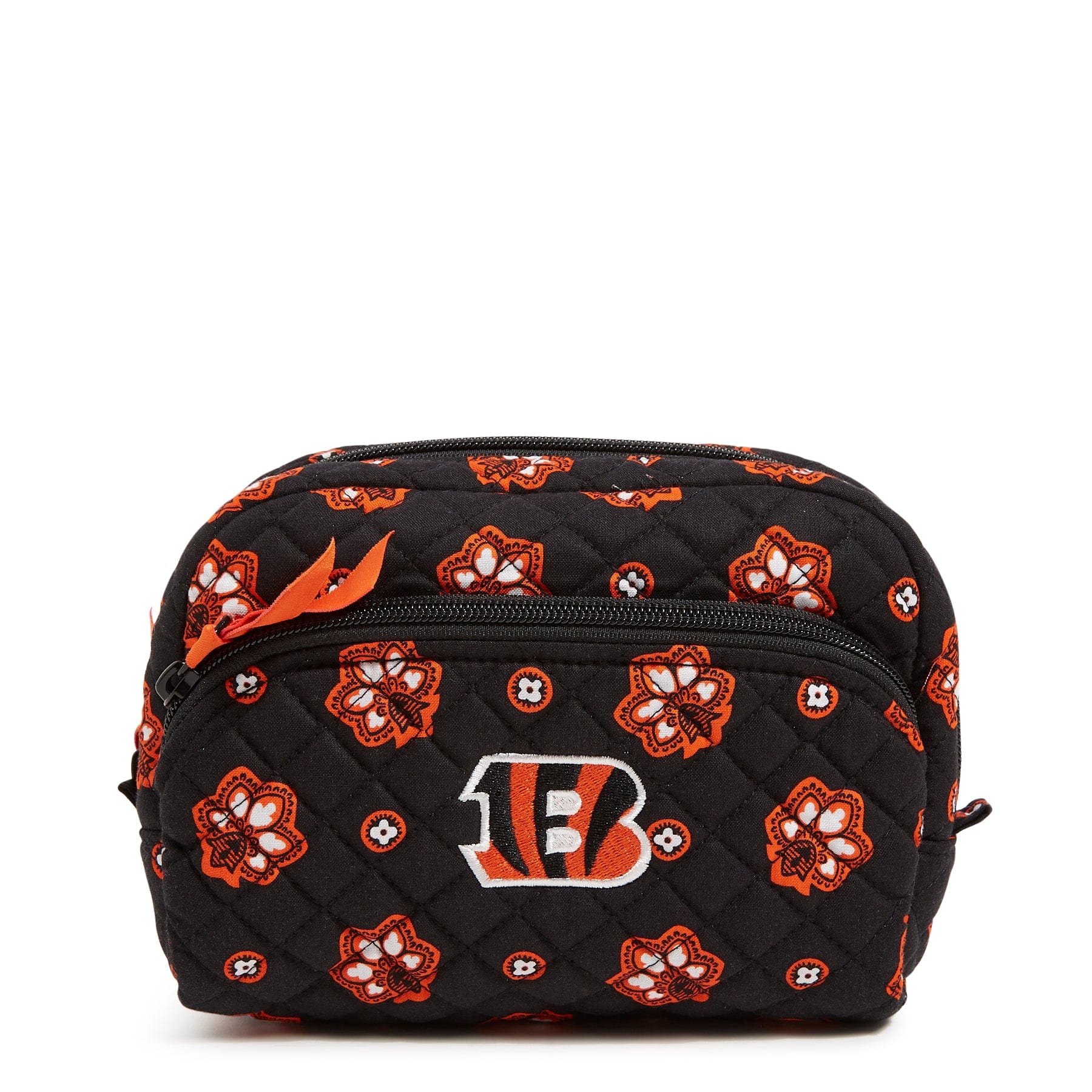 NFL Medium Cosmetic Bag-Cincinnati Bengals Bandana-Image 1-Vera Bradley