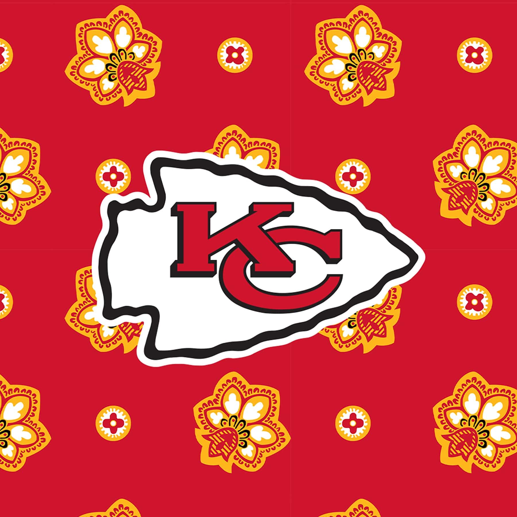 NFL Medium Cosmetic Bag-Kansas City Chiefs Bandana-Image 3-Vera Bradley