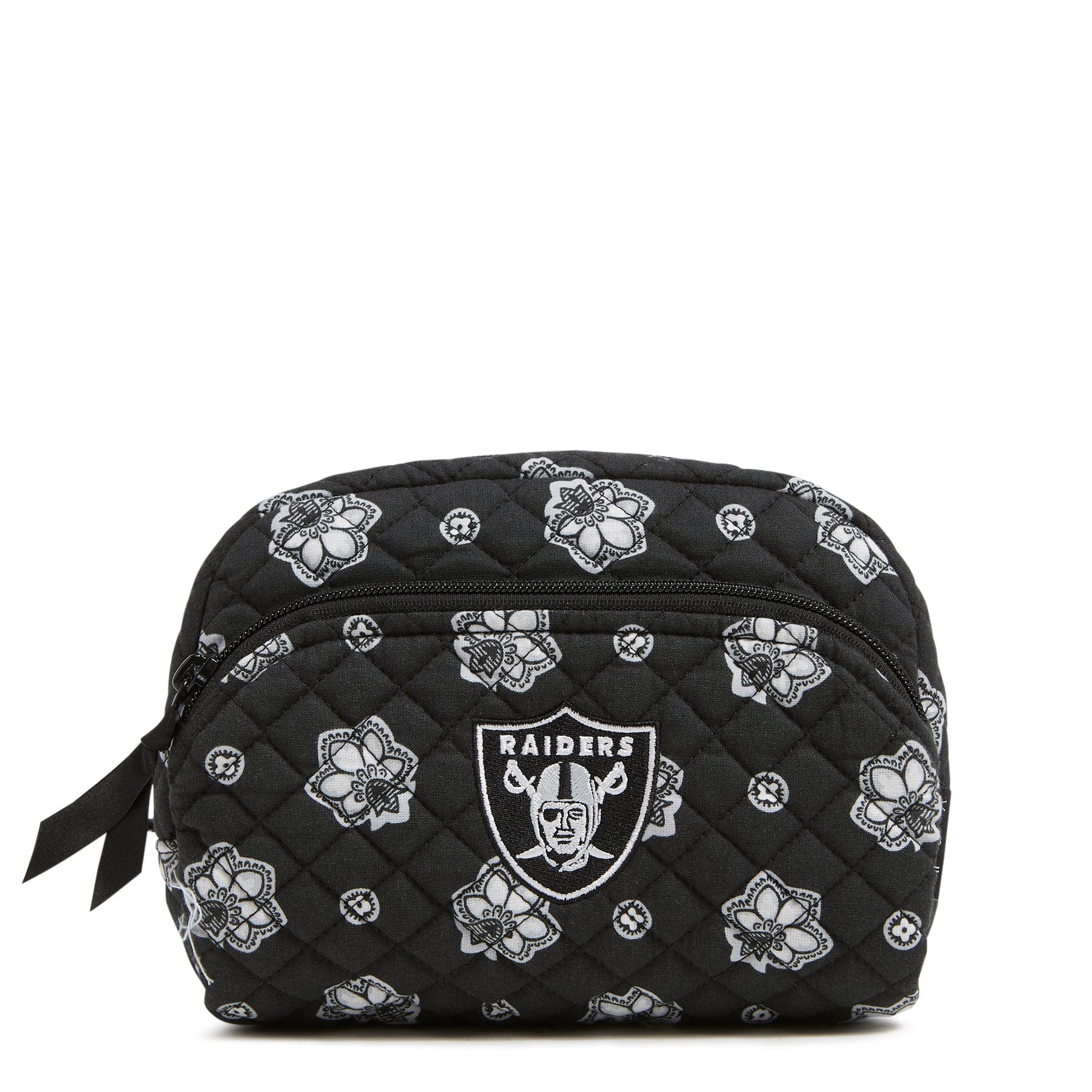 NFL Medium Cosmetic Bag-Las Vegas Raiders Bandana-Image 1-Vera Bradley