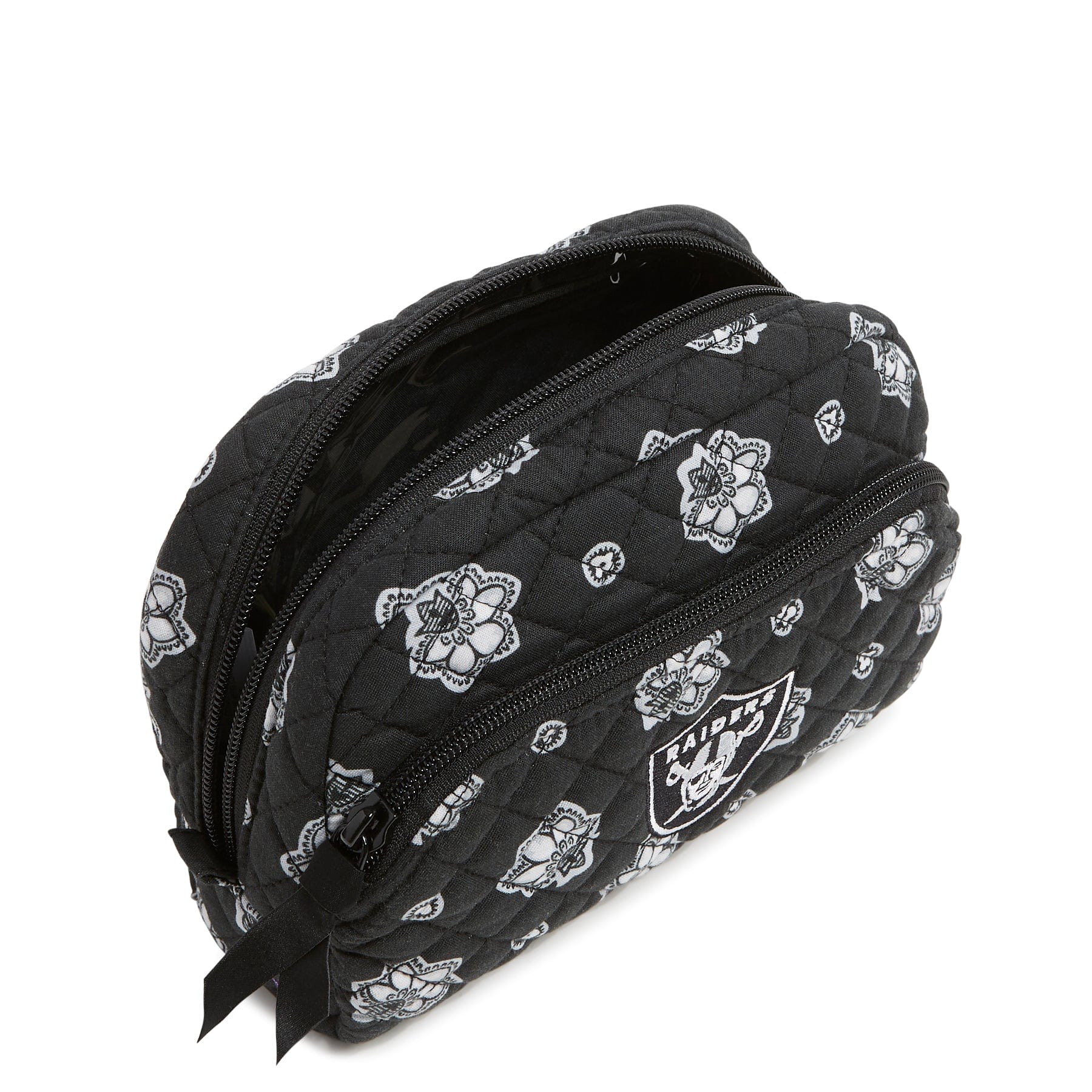 NFL Medium Cosmetic Bag-Las Vegas Raiders Bandana-Image 2-Vera Bradley