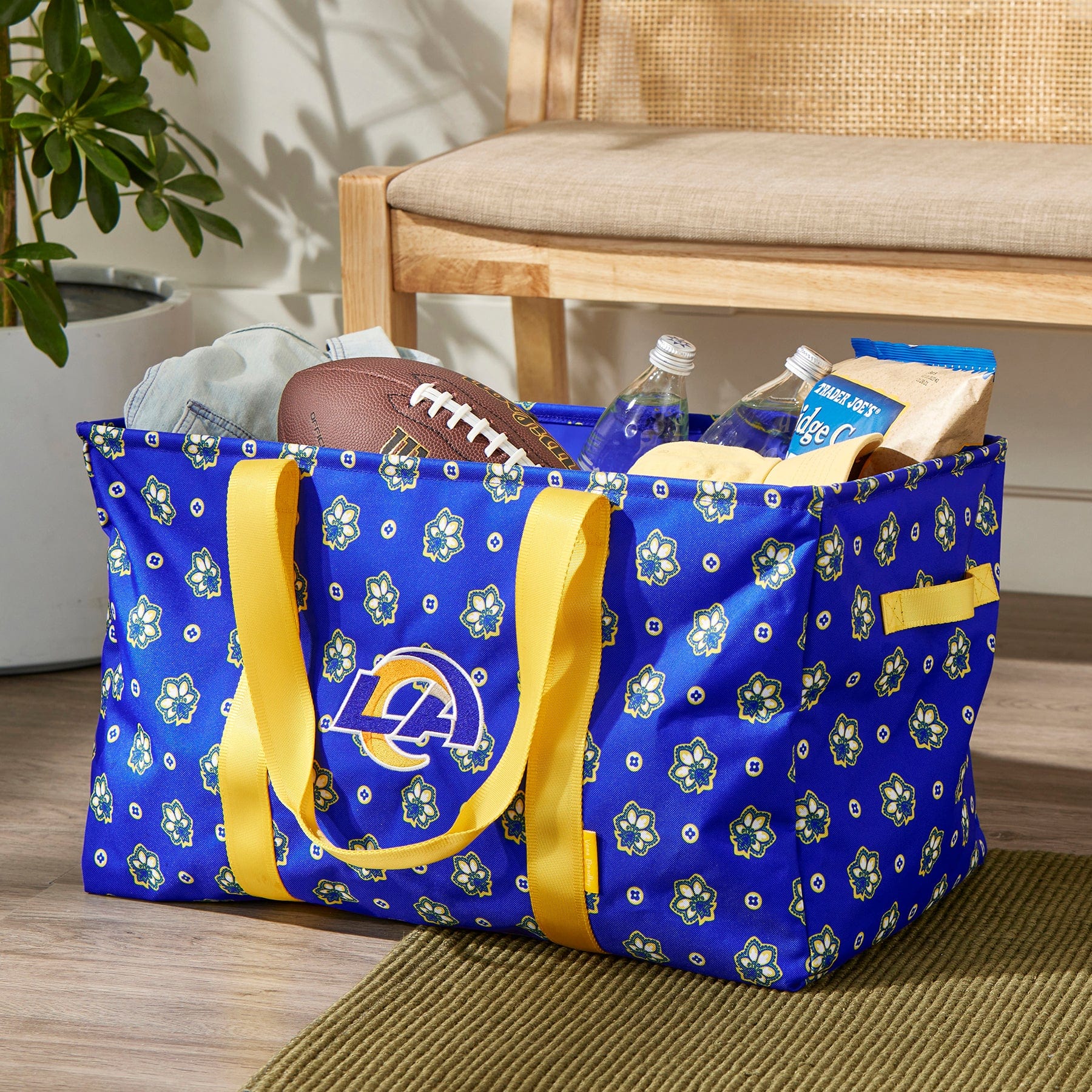 NFL ReActive Large Car Tote-Los Angeles Rams Bandana-Image 1-Vera Bradley