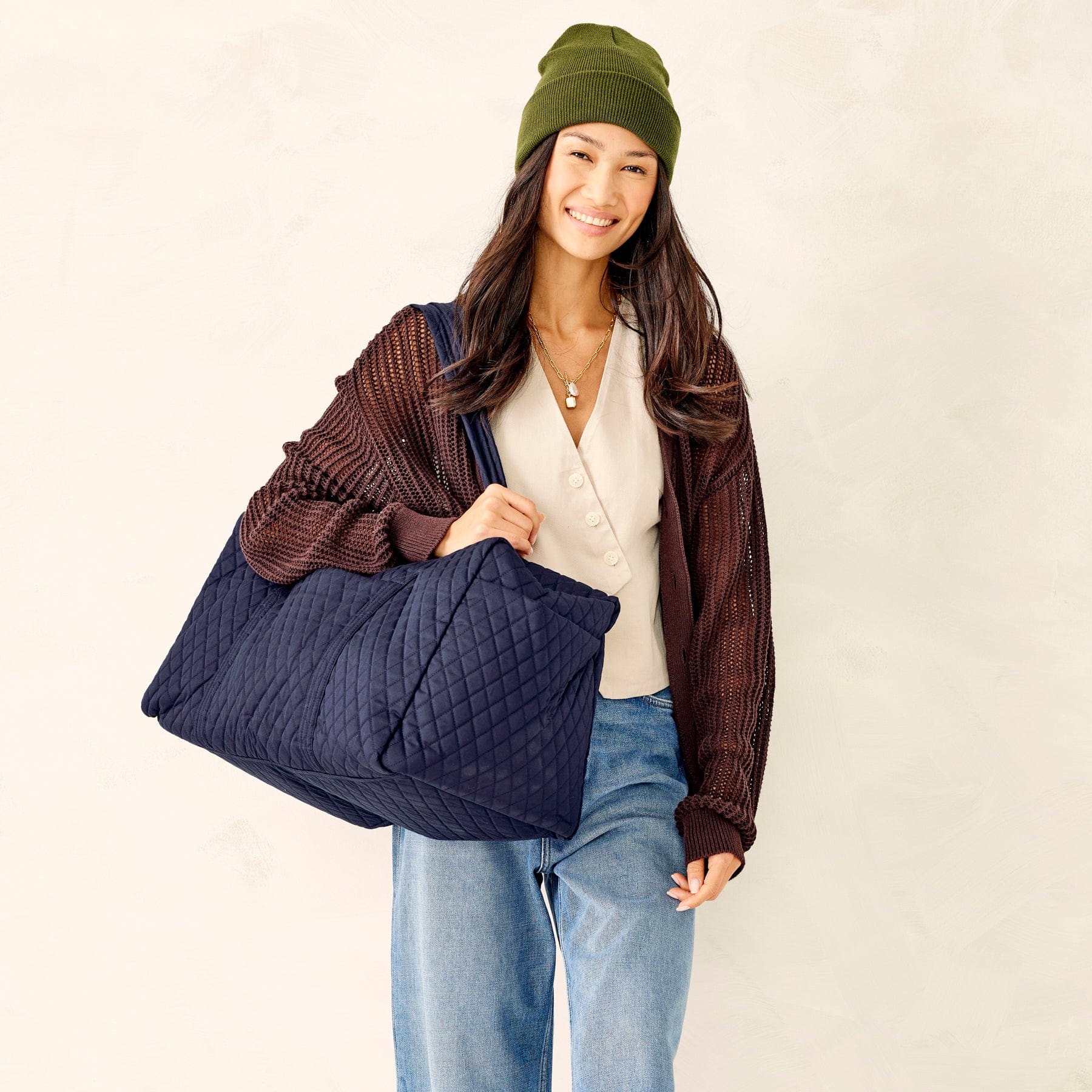 Large Original Duffel Bag-Peacoat-Image 2-Vera Bradley