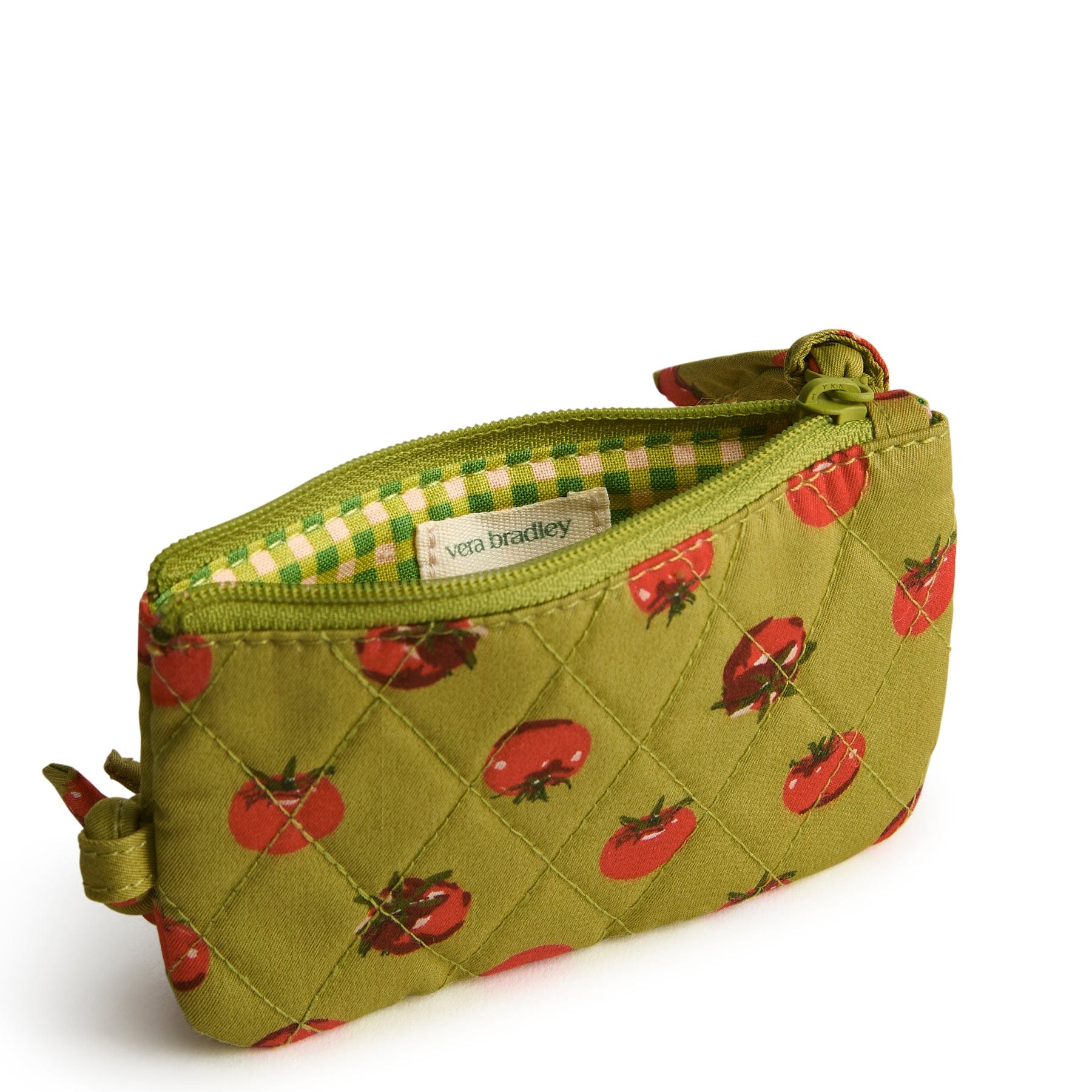 Zip Card Pouch Lanyard-Tiny Tomatoes Palm-Image 2-Vera Bradley