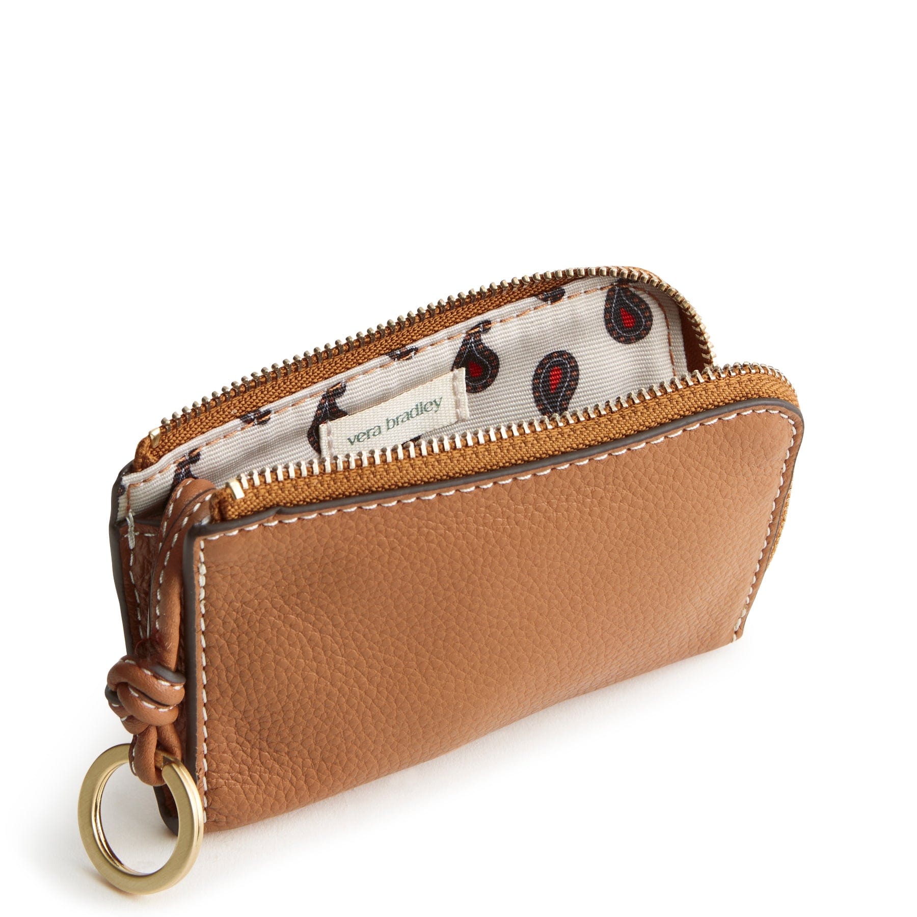 Zip Card Pouch-Roasted Pecan-Image 2-Vera Bradley
