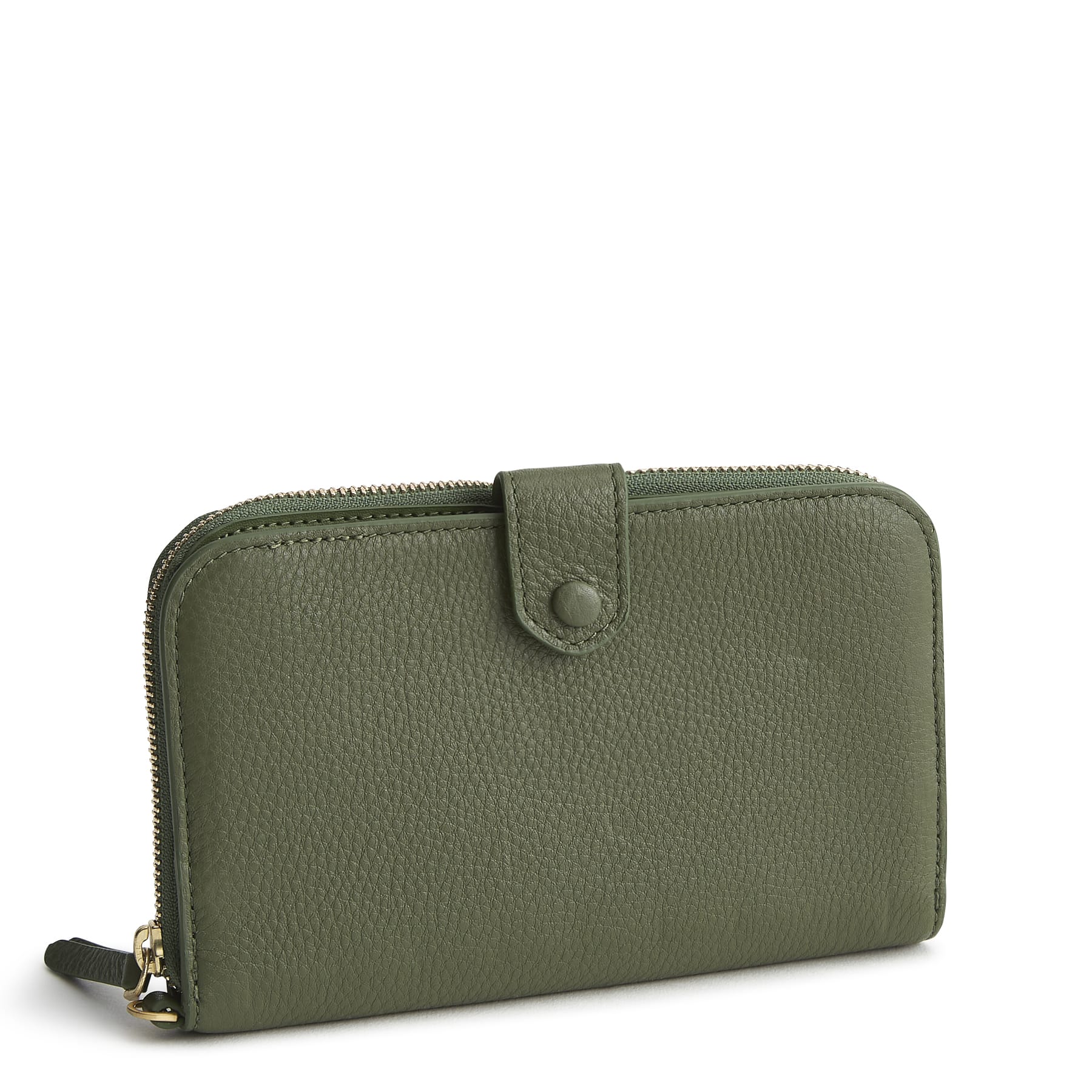 Large Tab Wallet-Bronze Green-Image 1-Vera Bradley