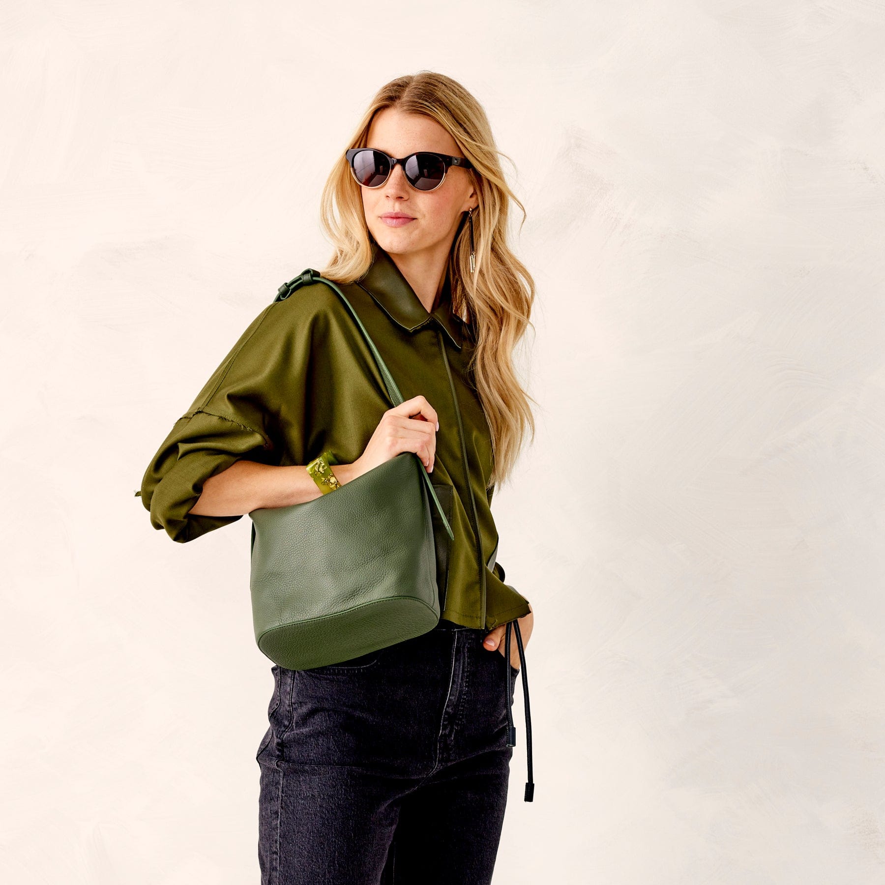 Astoria Shoulder Bag-Bronze Green-Image 2-Vera Bradley