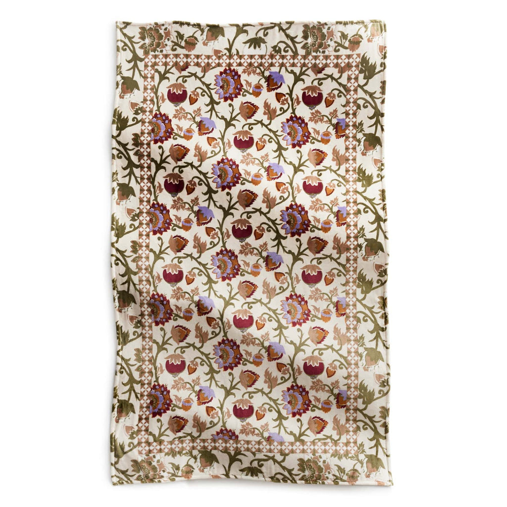 Plush Throw Blanket-Midnight Garden Paisley Antique White-Image 2-Vera Bradley