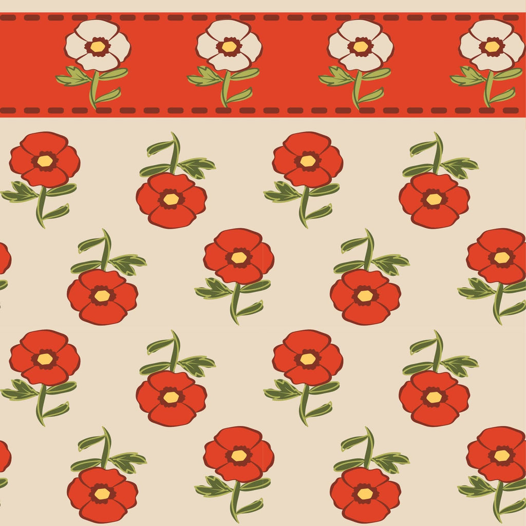 Oversized Throw Blanket-Tiny Poppies Stripe-Image 3-Vera Bradley