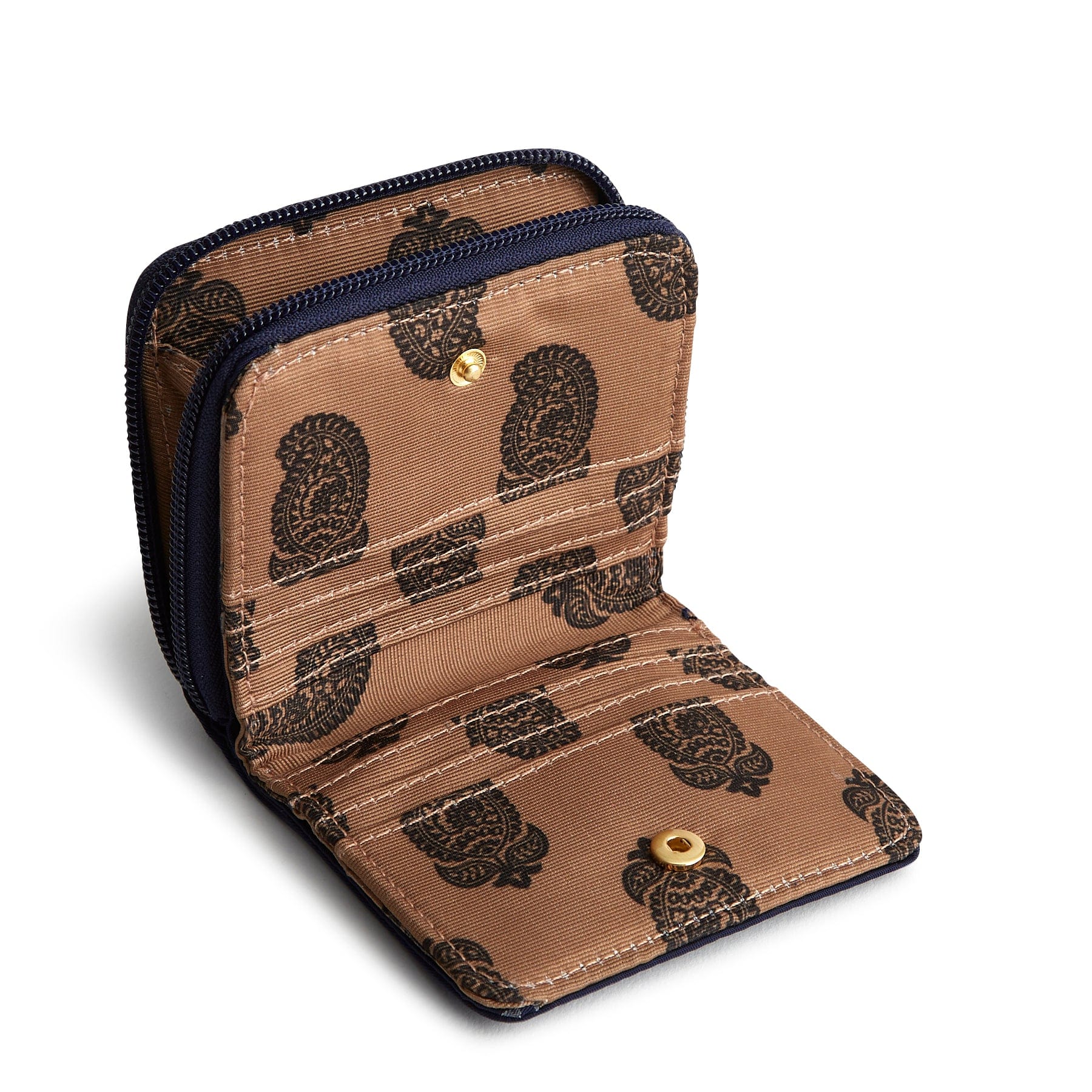 Small Zip-Around Wallet-Peacoat-Image 2-Vera Bradley