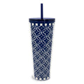 Tumbler with Straw-Moorish Peacoat-Image 1-Vera Bradley