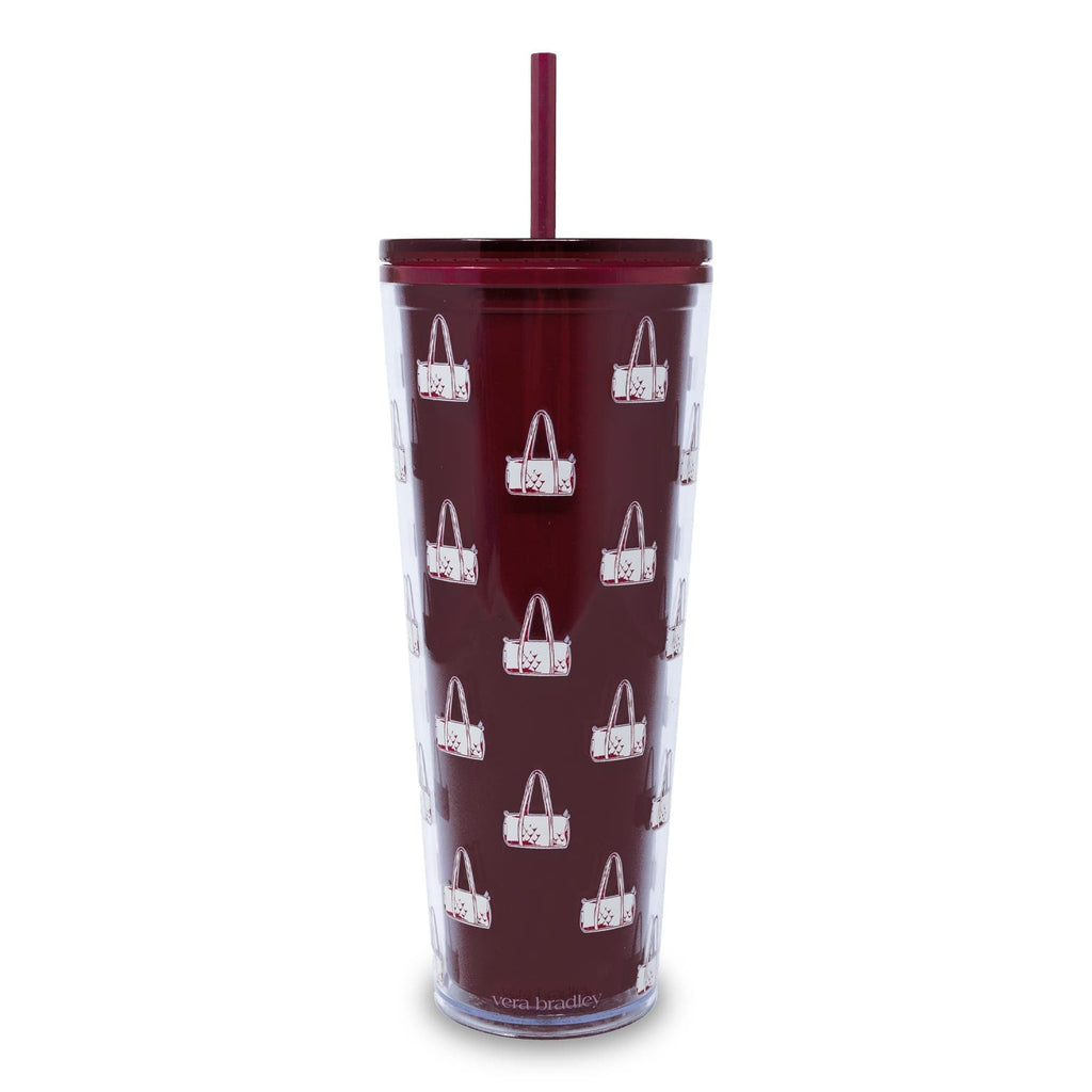 Tumbler with Straw-Duffel Mosaic-Image 2-Vera Bradley