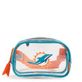 NFL Clear Small Belt Bag-Aqua/Orange Bandana with Miami Dolphins-Image 1-Vera Bradley