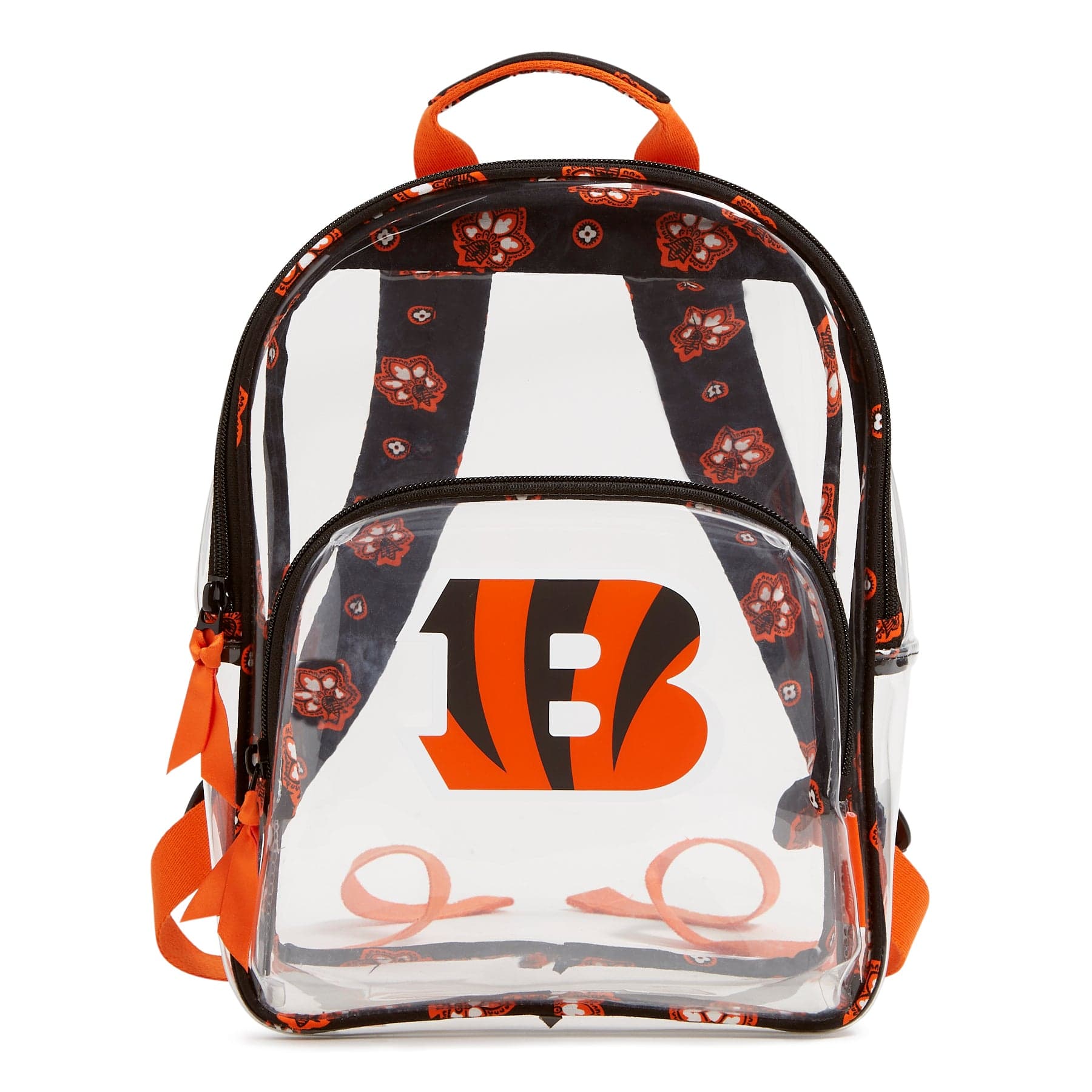 NFL Clear Small Backpack-Cincinnati Bengals Bandana-Image 1-Vera Bradley