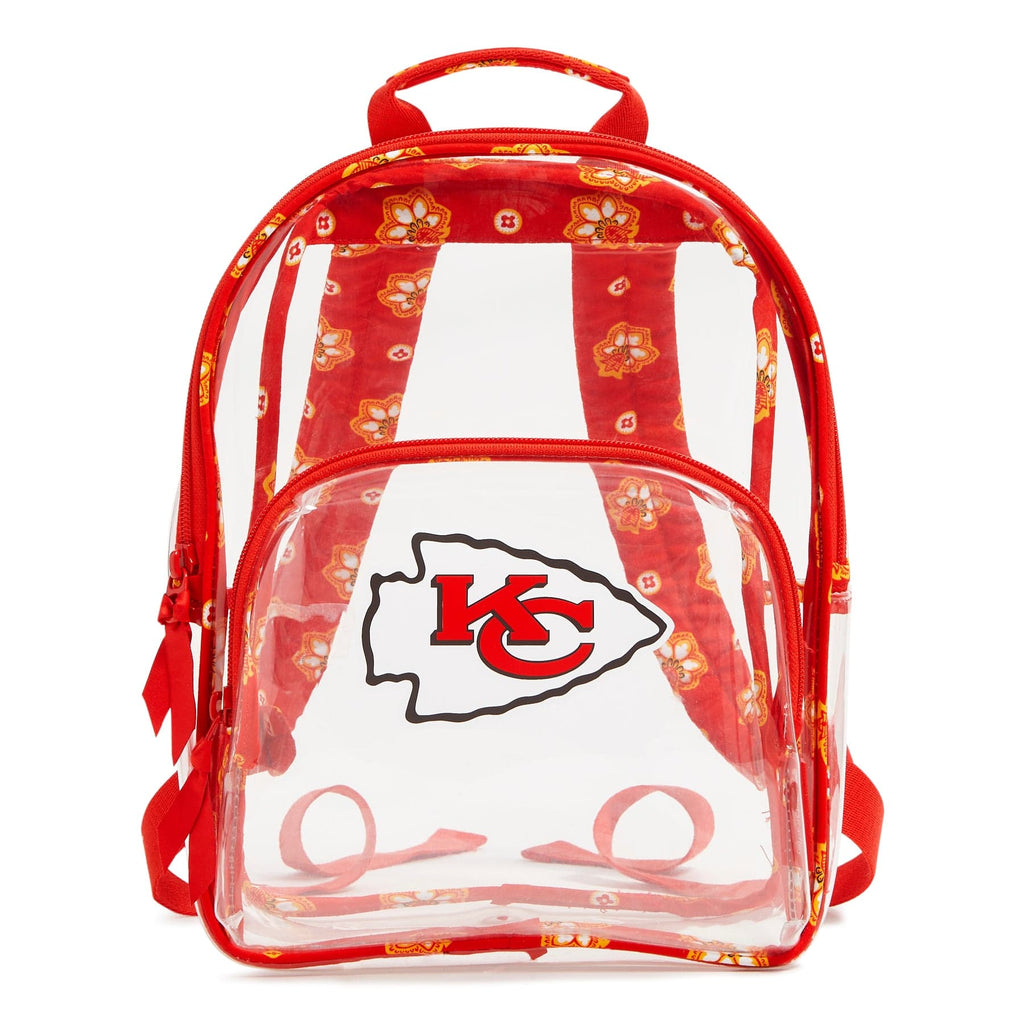 NFL Clear Small Backpack-Kansas City Chiefs Bandana-Image 1-Vera Bradley