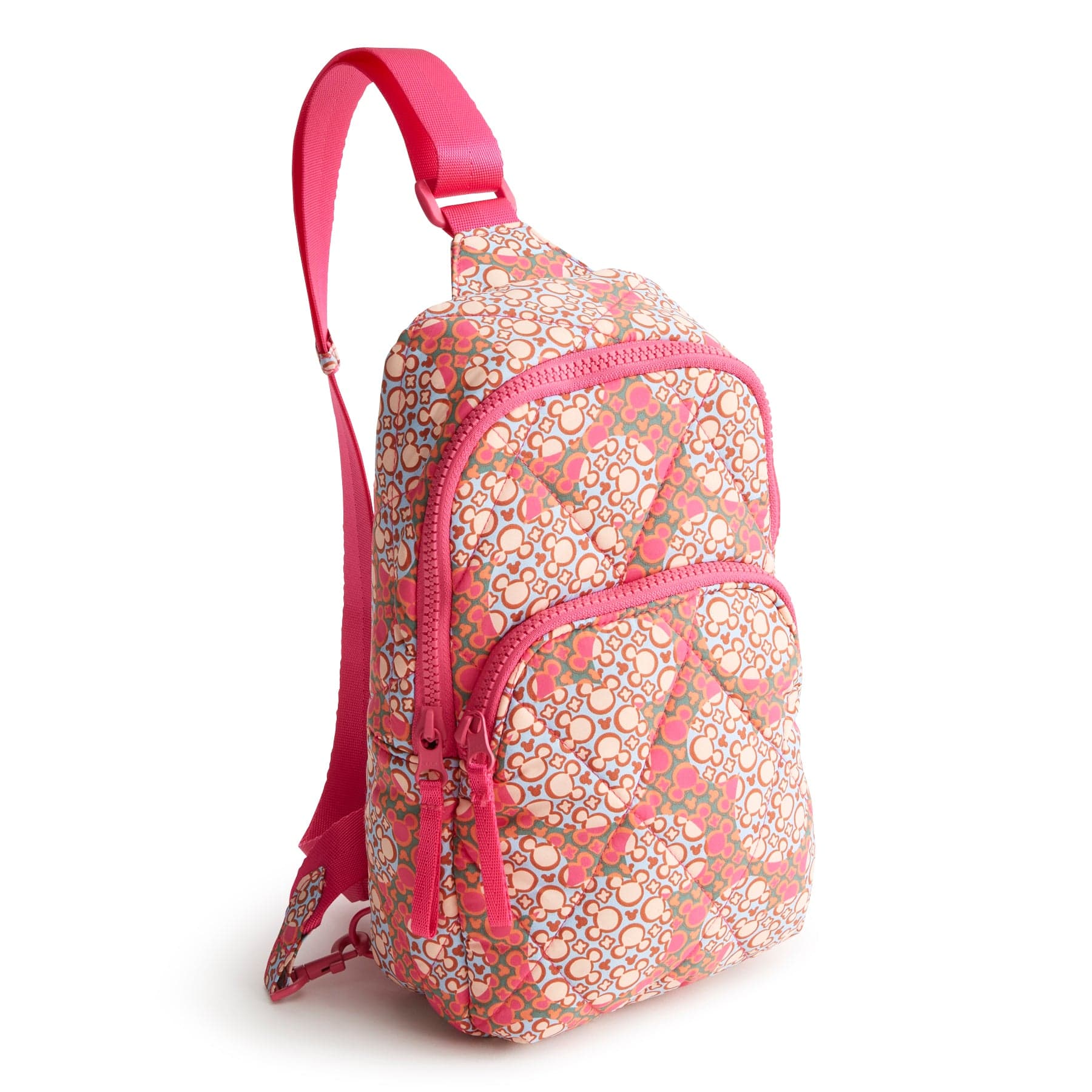 Disney Lorman Sling Backpack-Mickey Mouse Kaleidoscope Pink-Image 1-Vera Bradley