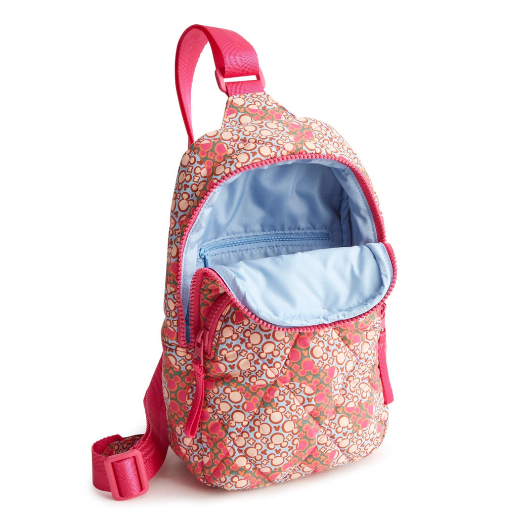 Disney Lorman Sling Backpack-Mickey Mouse Kaleidoscope Pink-Image 2-Vera Bradley