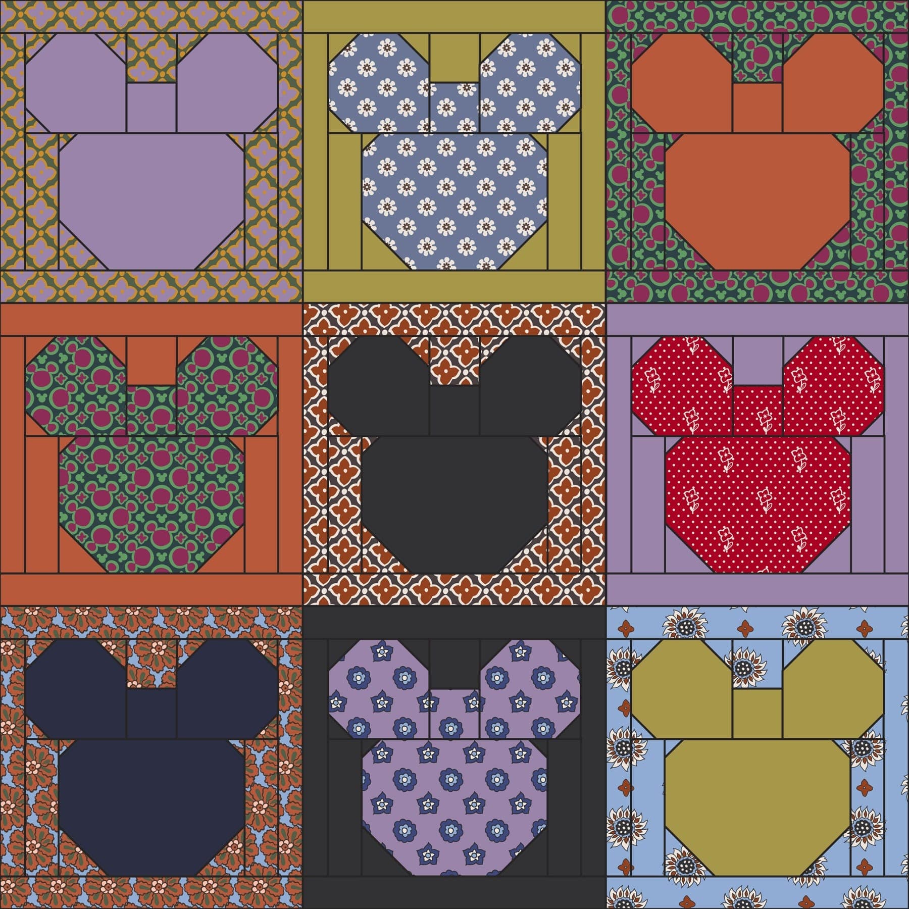 Disney Knotted Wristlet-Mickey Mouse on Repeat Patchwork-Image 3-Vera Bradley